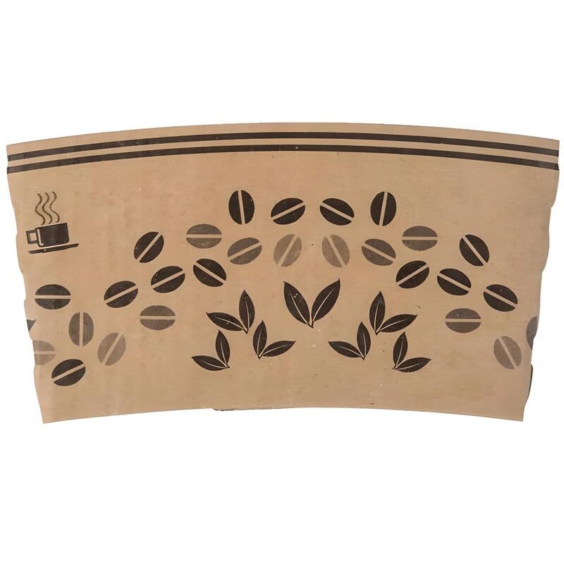 OCS Parts 50-Pack Disposable Coffee Cup Sleeves For 10-24 Ounce Coffee Cups