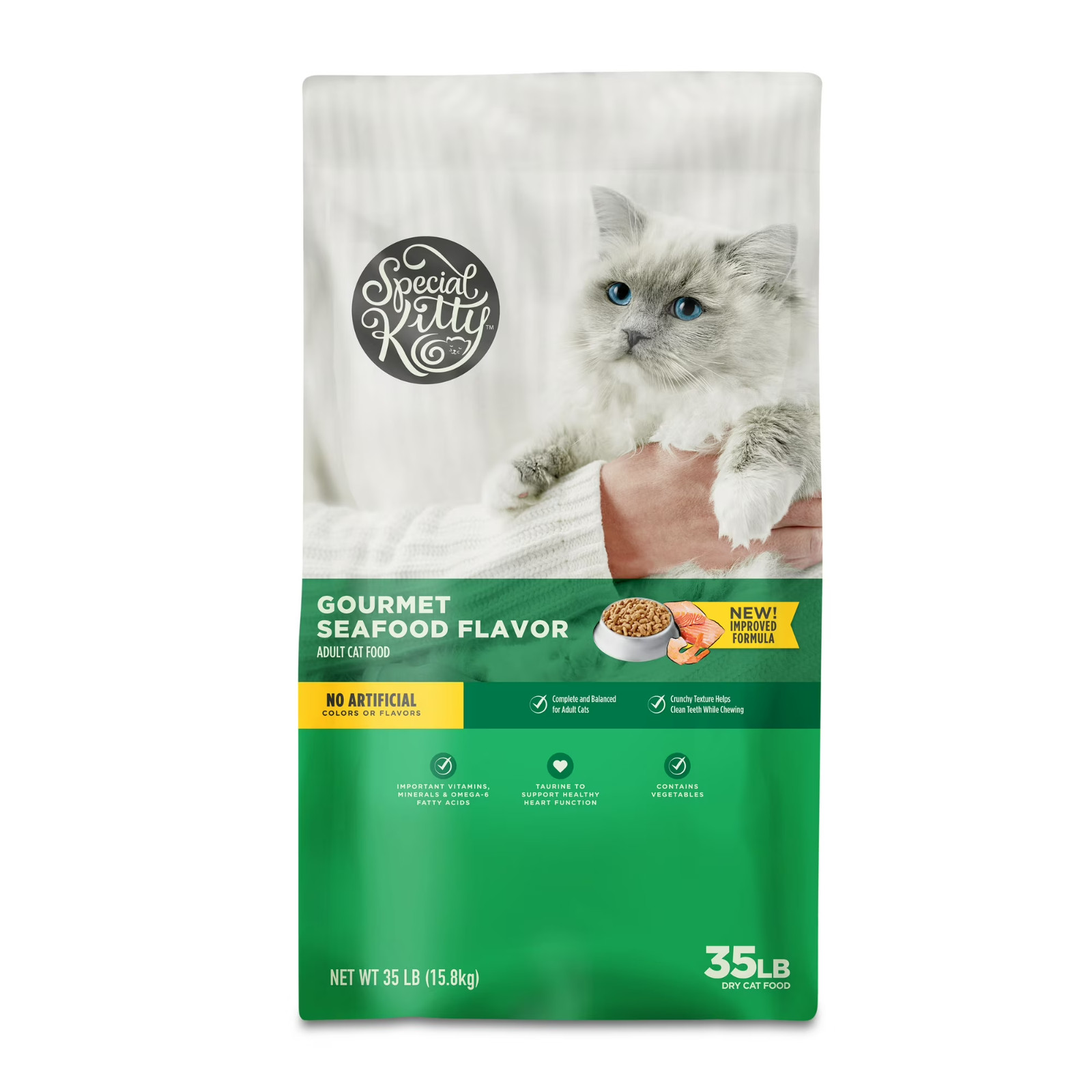 2Pack Special Kitty Gourmet Formula Seafood Blend Flavor Dry Cat Food, 35 lb Bag