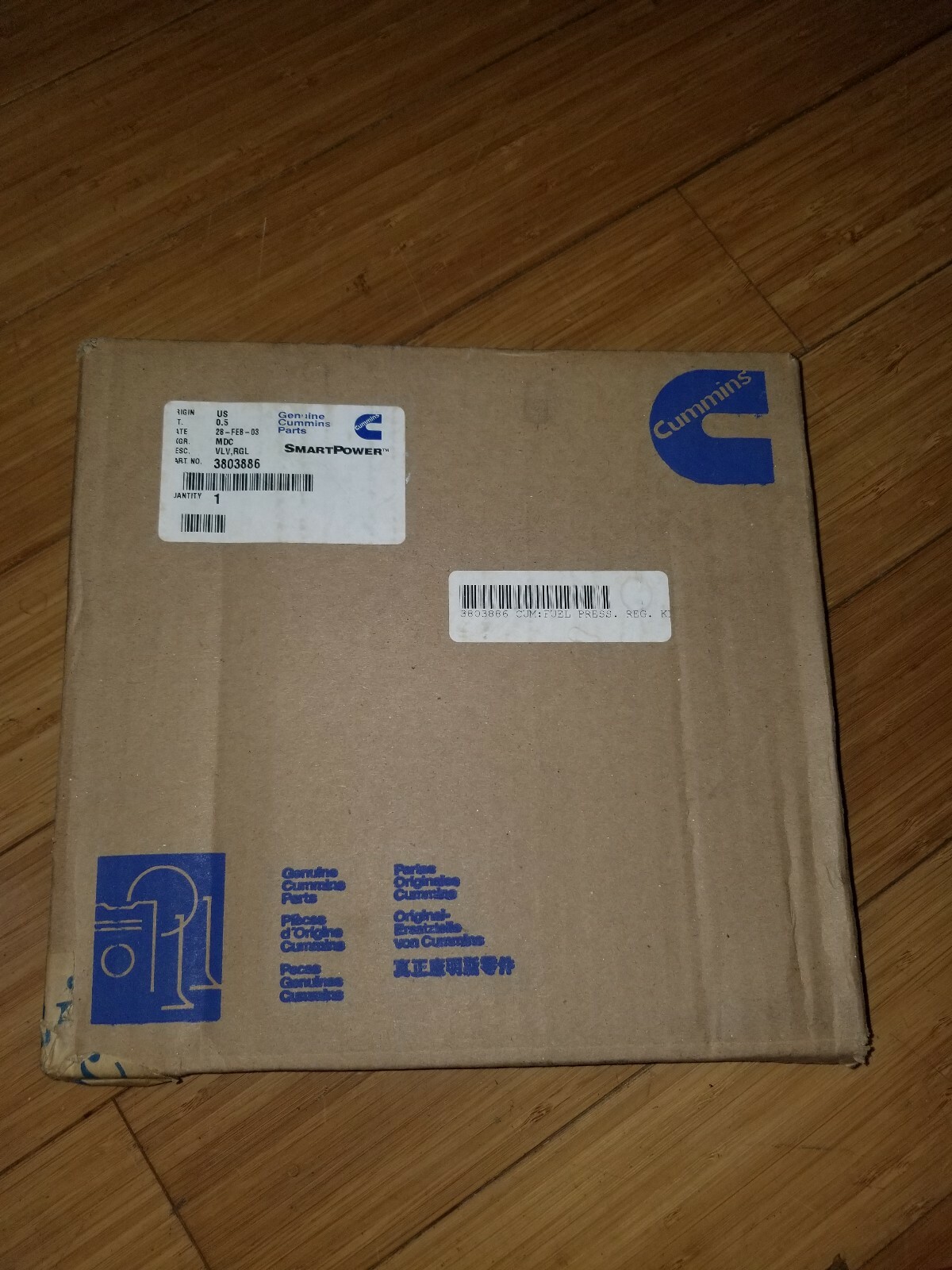 CUMMINS GENUINE PARTS PRESSURE REGULATOR VALVE 3803886