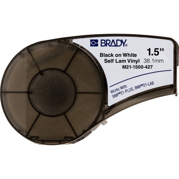 Brady 110930 Label Printer Tape – Self-Laminating – Black on White – 1.5 in W…