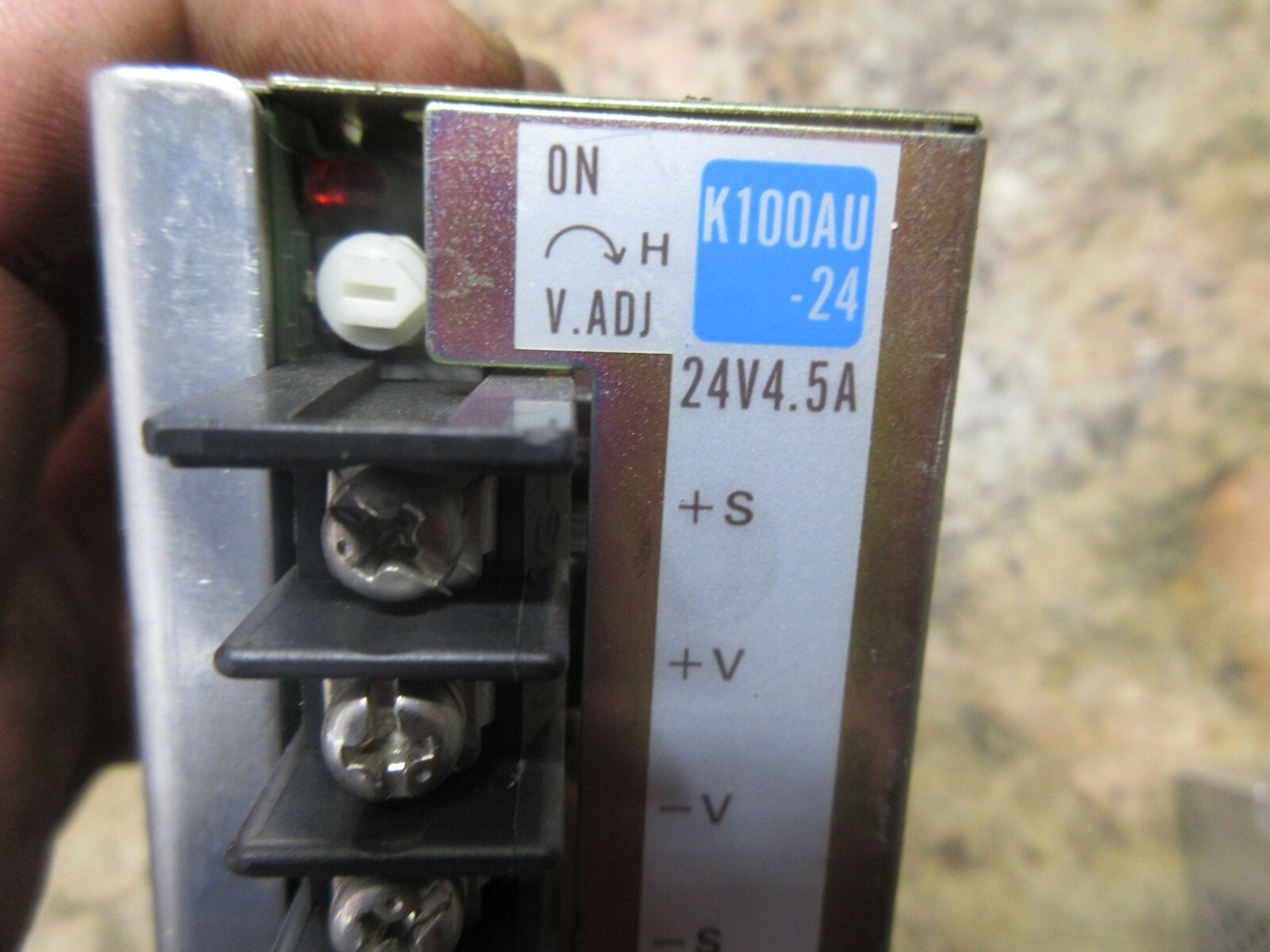 ELCO POWER SUPPLY K100AU-24 ACIN 85-125V 47-400HZ 24V4.5A LR60474