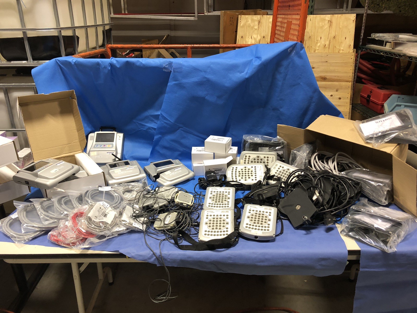 Embla Natus N7000 MDrive Consoles, Patient Units, Cradles, Cables – Used – 1 LOT