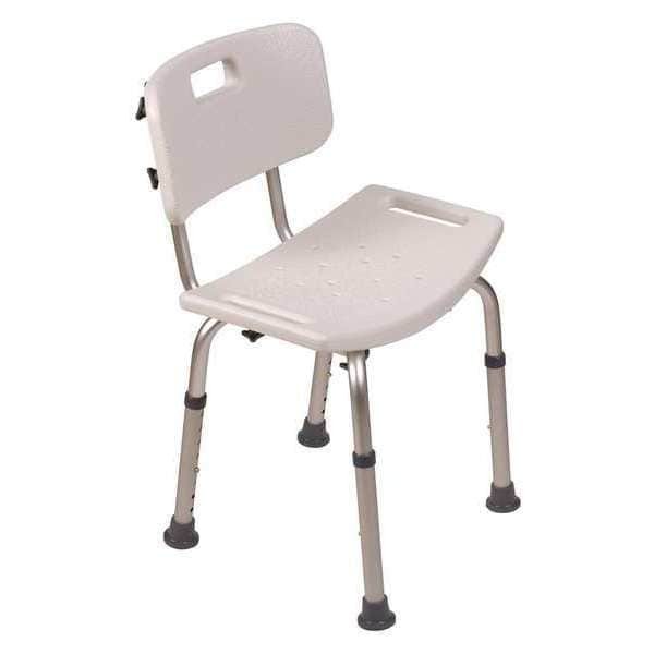 Healthsmart 522-9816-1900 Contoured Bath Seat, 20″ L, Aluminum, Plastic,