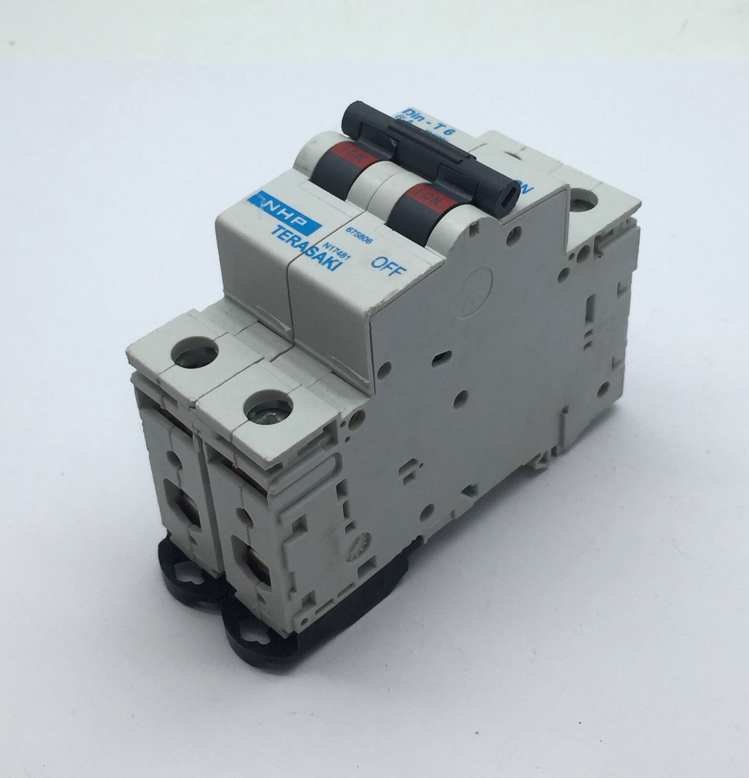 NHP DIN-T6-D20 Miniature Circuit Breaker 2P 20A 415V D-Curve 675806 