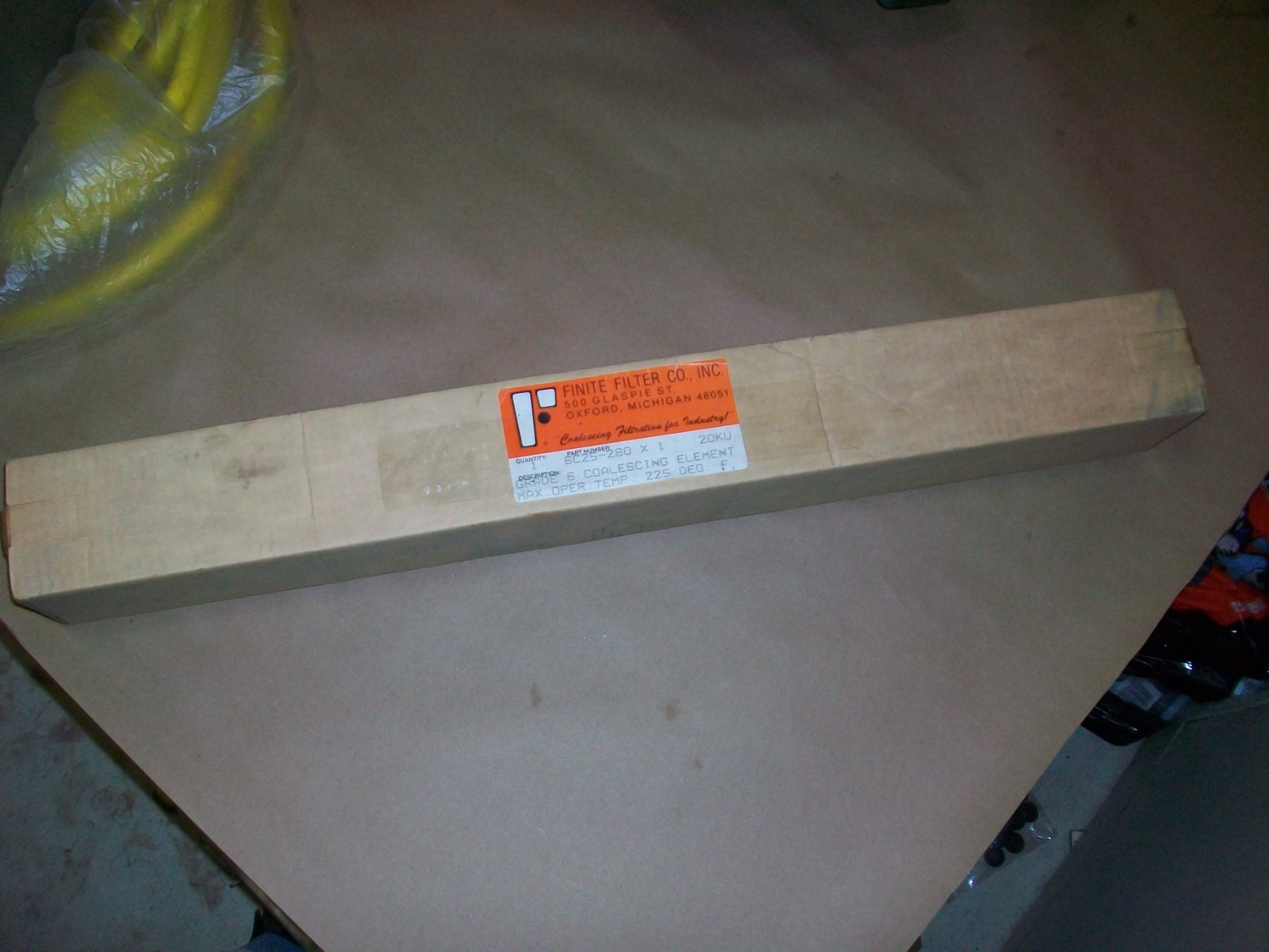 FINITE FILTER FILTRATION 6C25-280 X 1 GRADE SIX COALESCER NEW