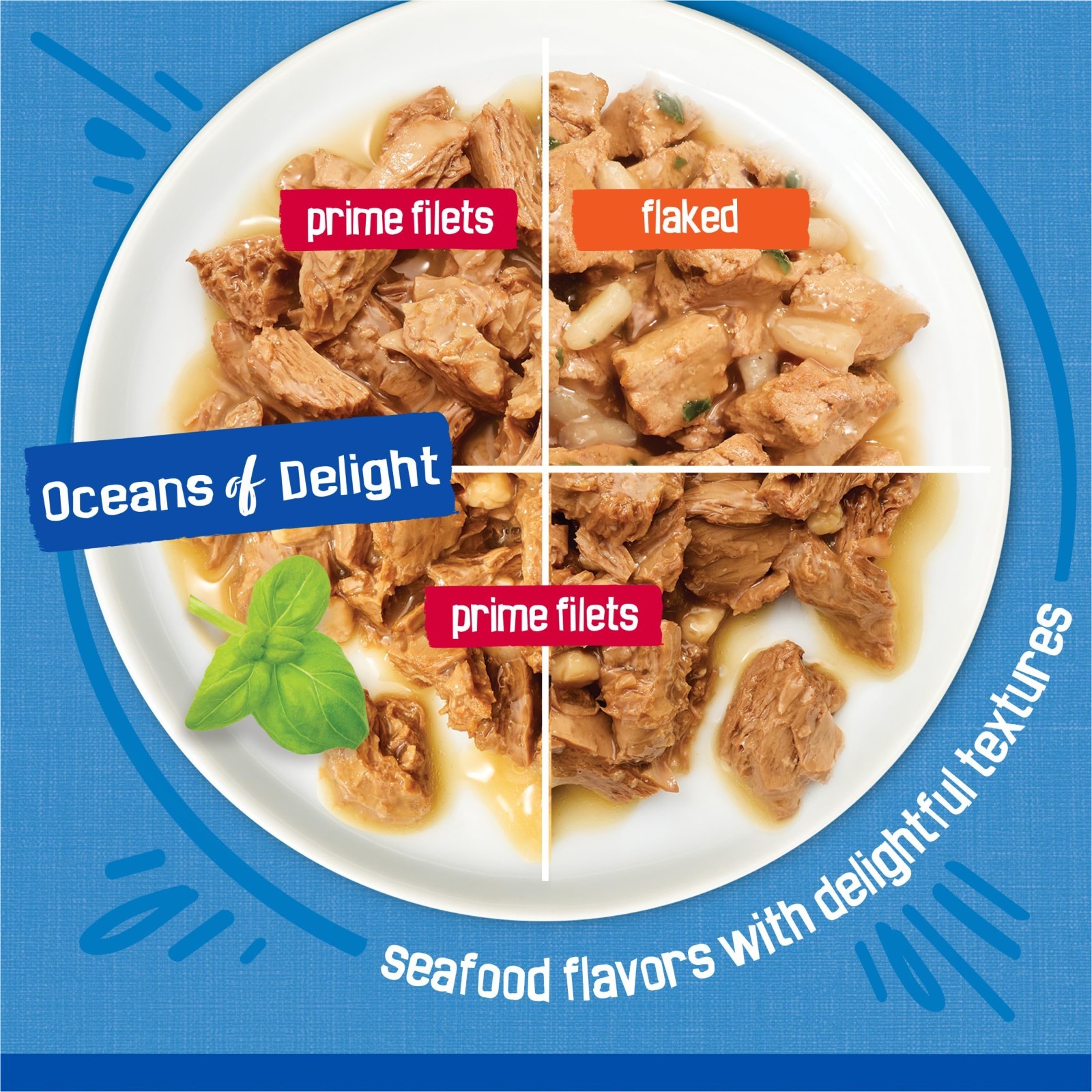 2 PACK Purina Friskies Wet Cat Food Variety Pack, Oceans of Delight Flaked, 48ct