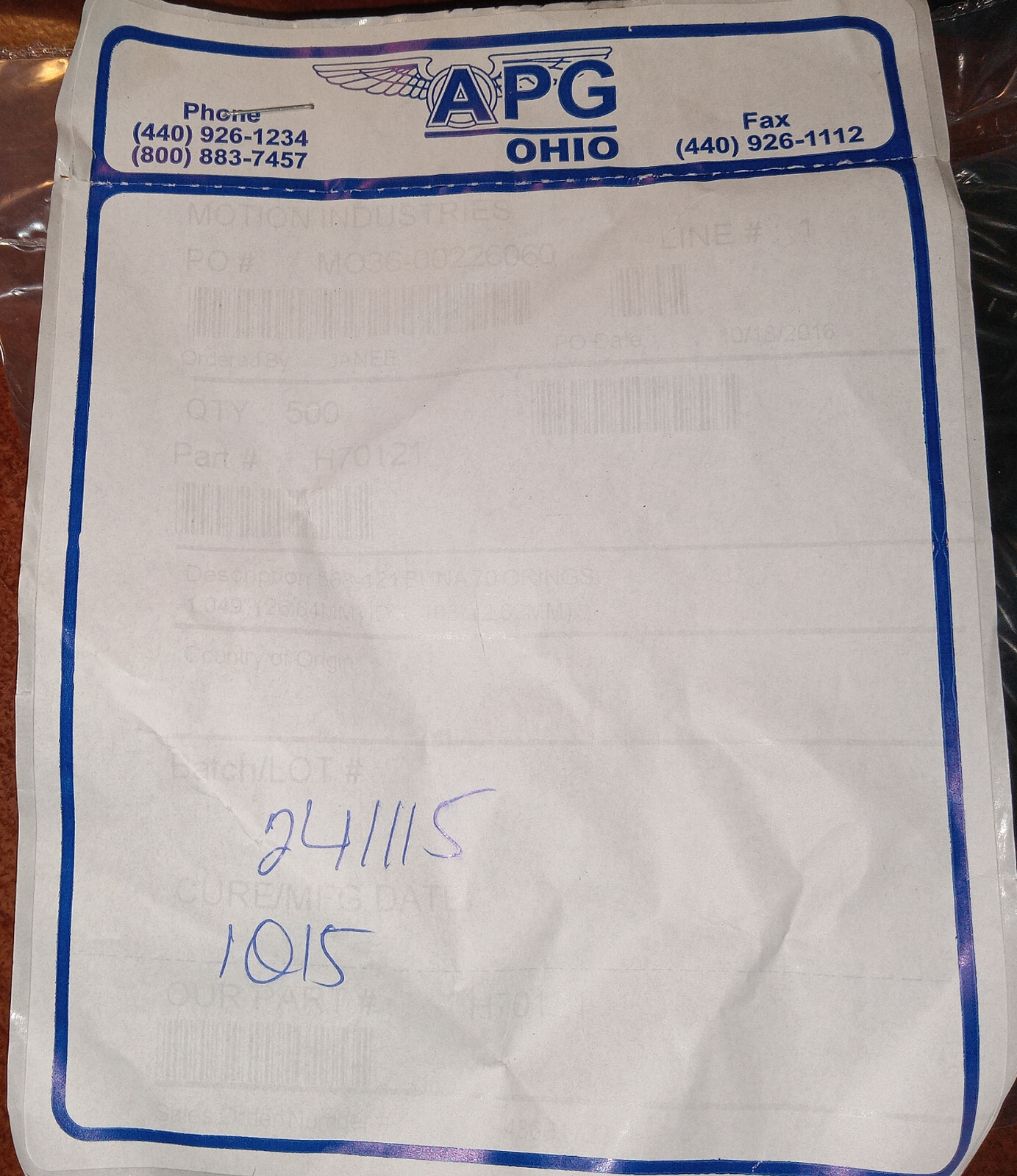 50 NEW APG 568-121 1 1/16″ ID 3/32″ CS DURO 70 BUNA-N O-RINGS NNB **MAKE OFFER**