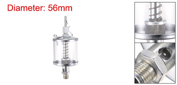 Needle Valve Type Oil Cup G1/4 Thread 100ml Sight Gravity Drip Feed Oiler