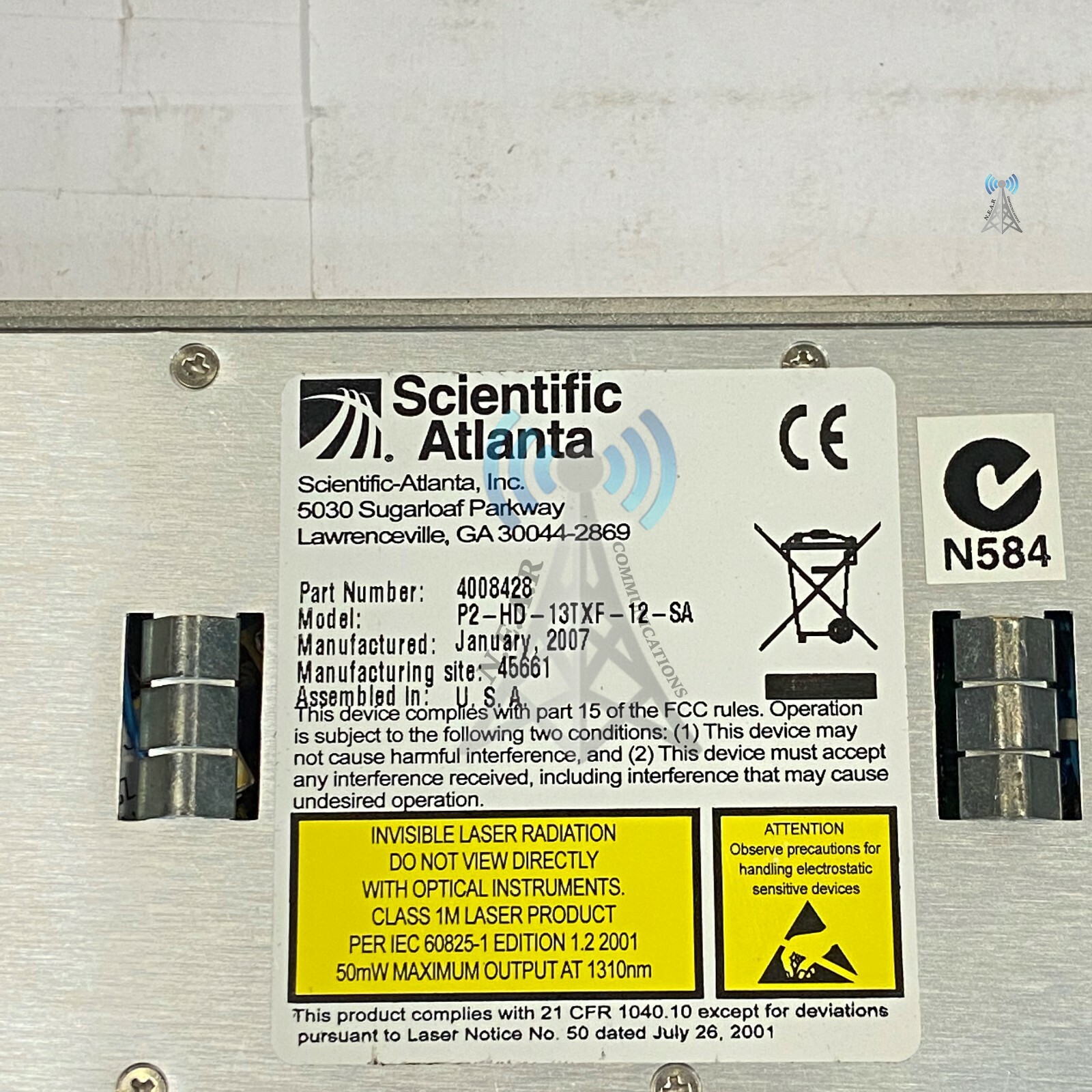 Scientific Atlanta, P2-HD-13TXF-12-SA,4008428,1310HD Fwd Tx,1GHz,12dBm *RH043020