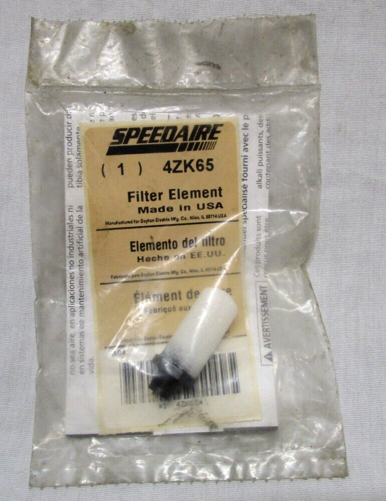NEW SPEEDAIRE 4ZK65 FILTER ELEMENT PNEUMATIC SEALED BAG