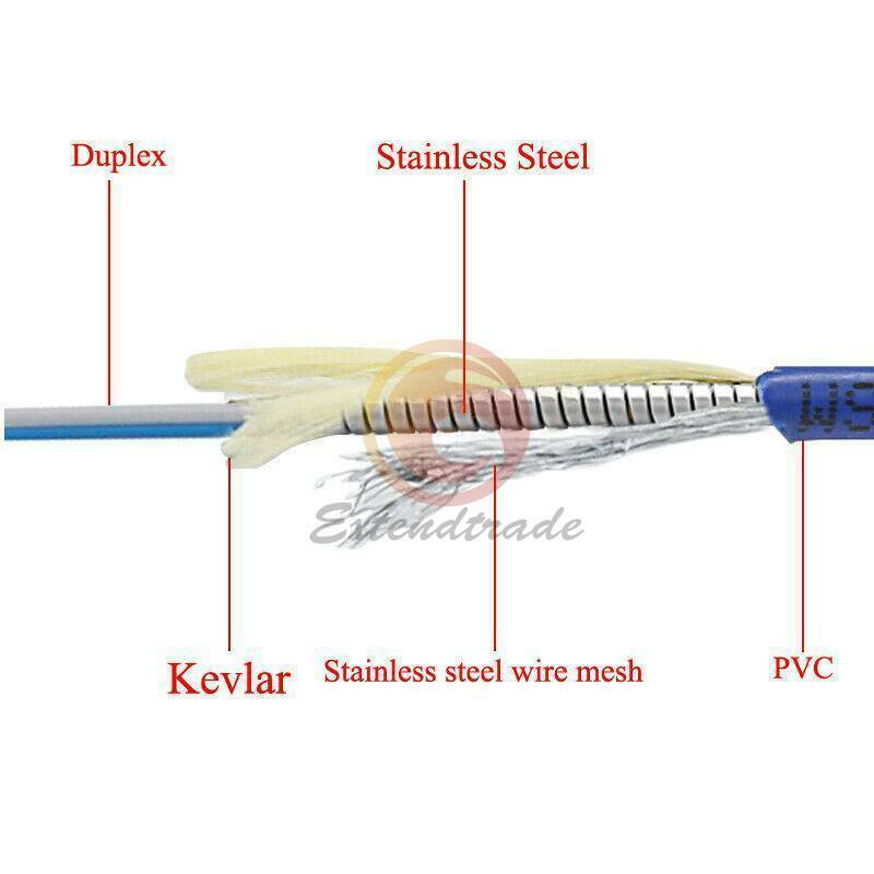 40M LC-LC UPC SM 9/125 Duplex Fiber Cable Armored Cable Fiber Optic Patch Cord