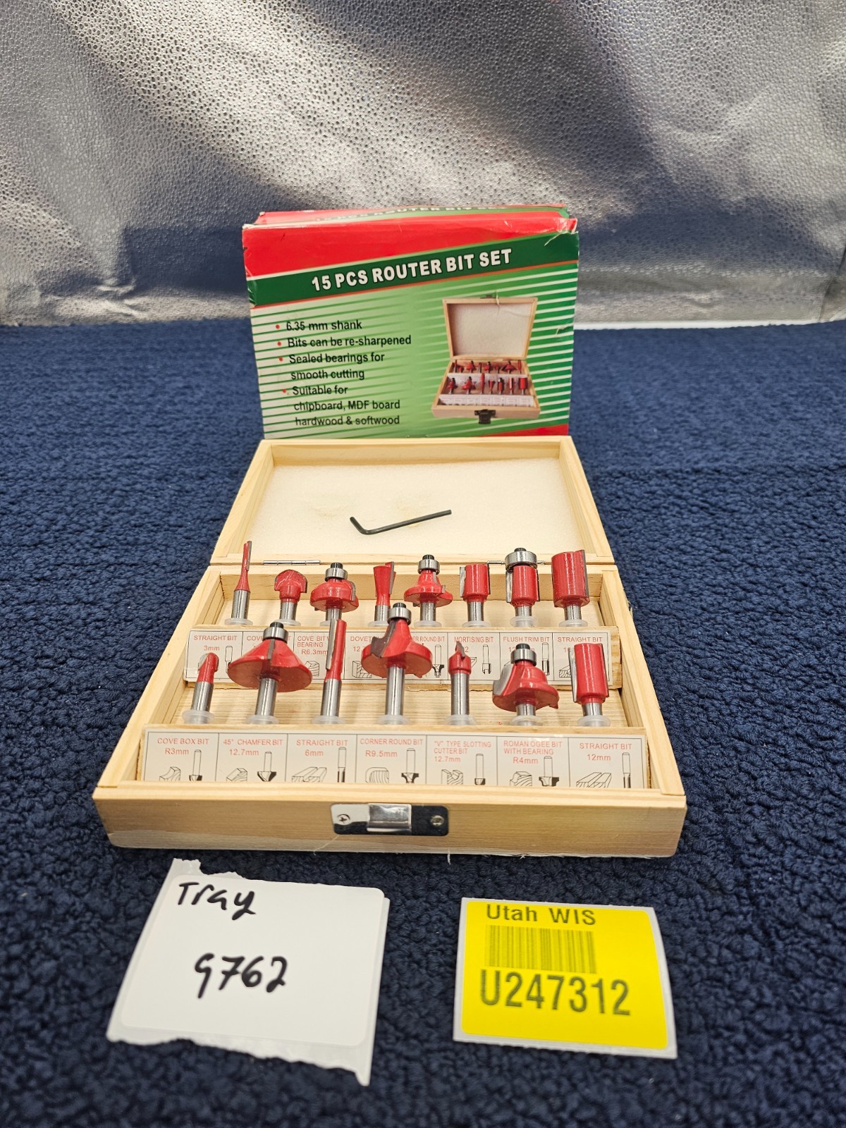 15 Pieces Router Bit Hardware Assembly for Woodworking Cutter