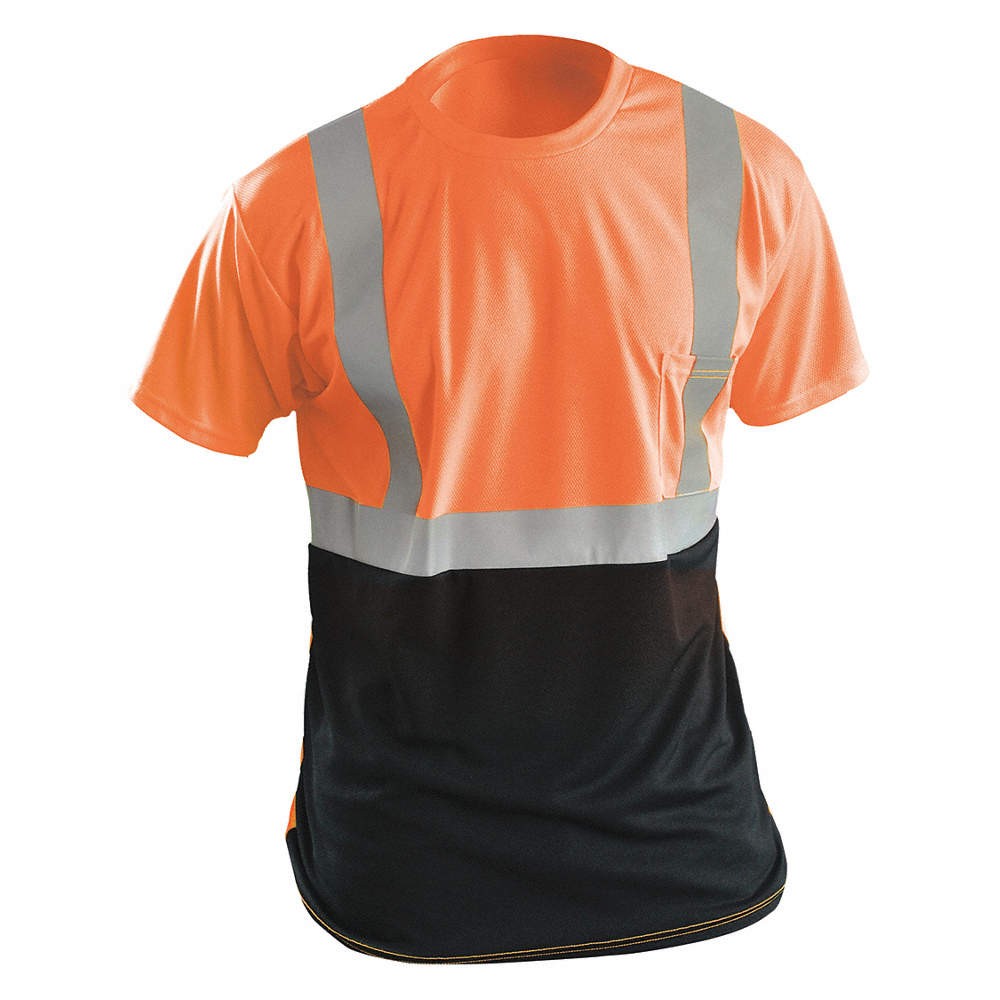 OCCUNOMIX LUX-SSETPBK-O3X Short Sleeve T-Shirt,3XL,ANSI Class 2 448J65