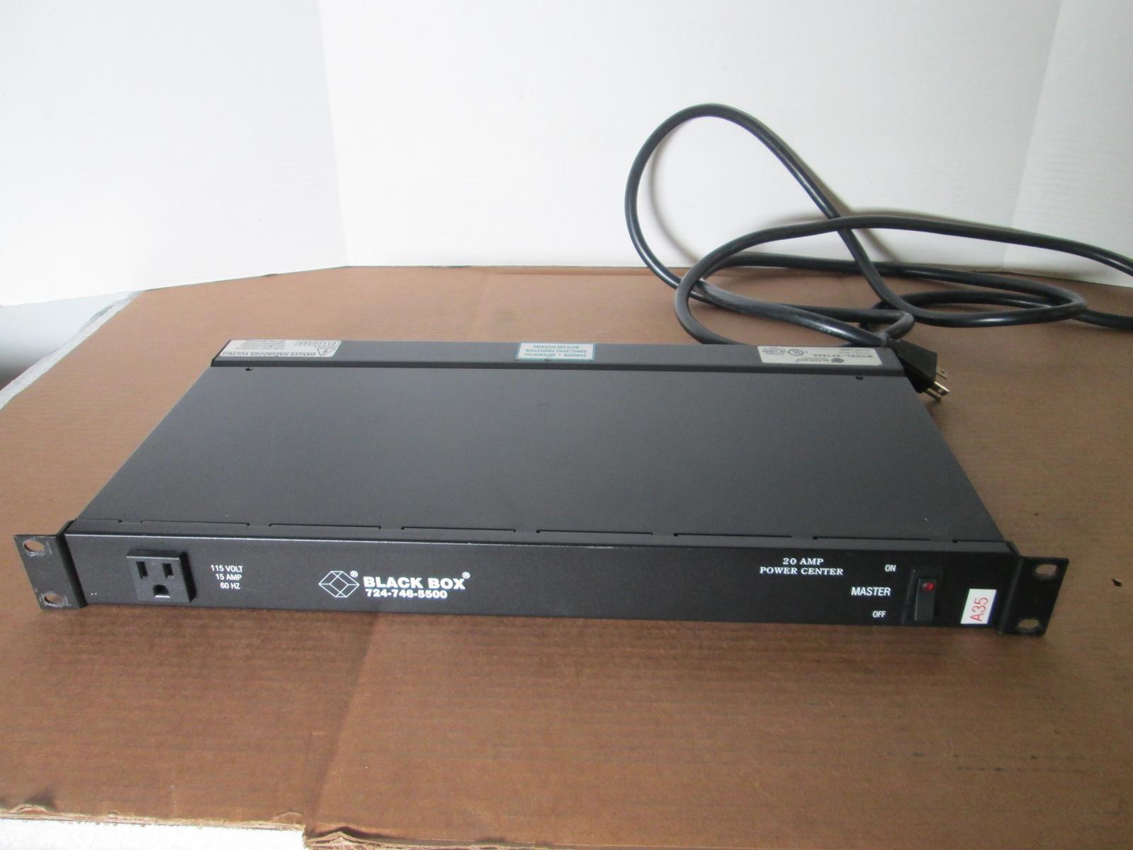 BLACK BOX SP194A 20A 8-Outlet Rackmount Power Center