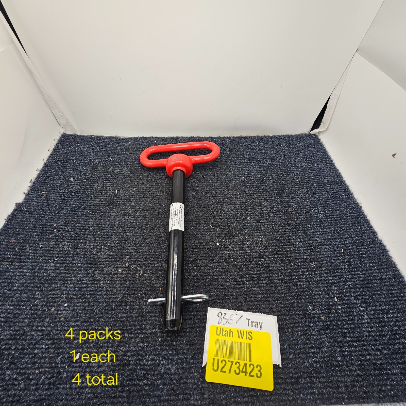 (QTY 4) Red Handle Hitch Pin Accessories for Tractors