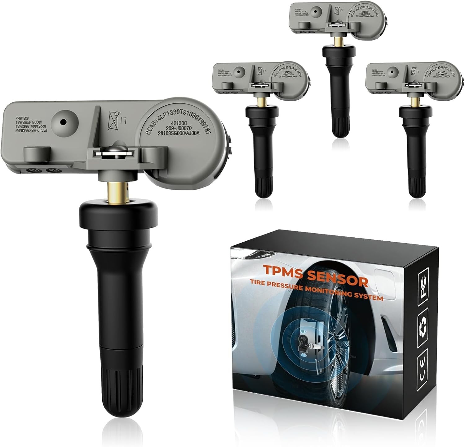 4x GM Chevy GMC Buick Genuine 13586335 TPMS Tire Pressure Monitoring Sensor