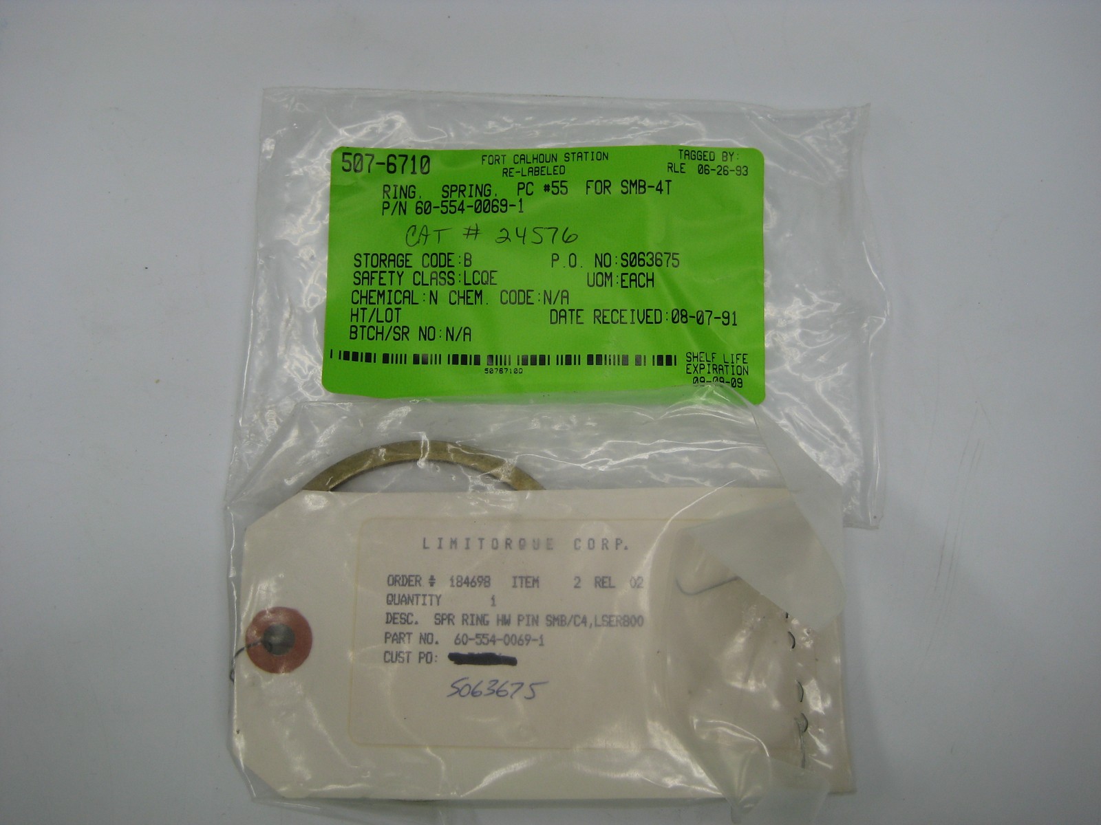 LIMITORQUE 60-554-0069-1 RING SPRING NSNP