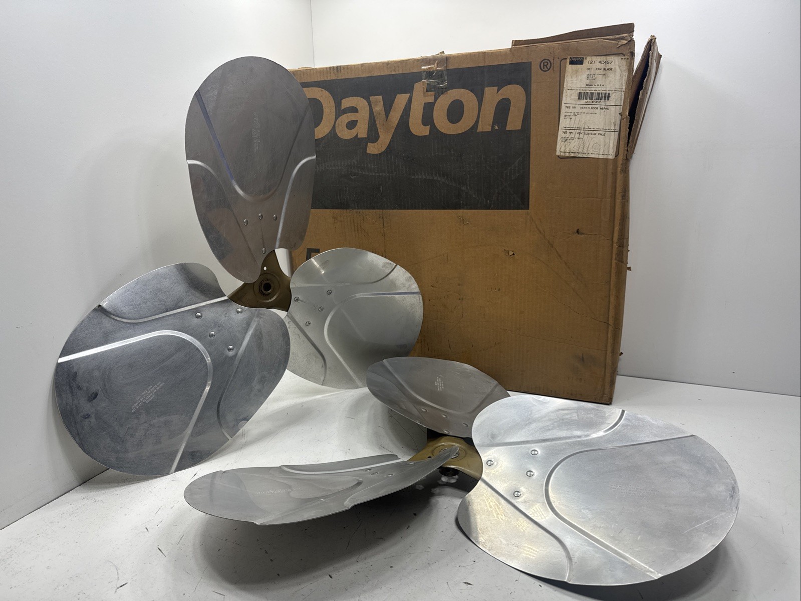 (Qty.2) Dayton 4C457 30” Aluminum Fan Blades