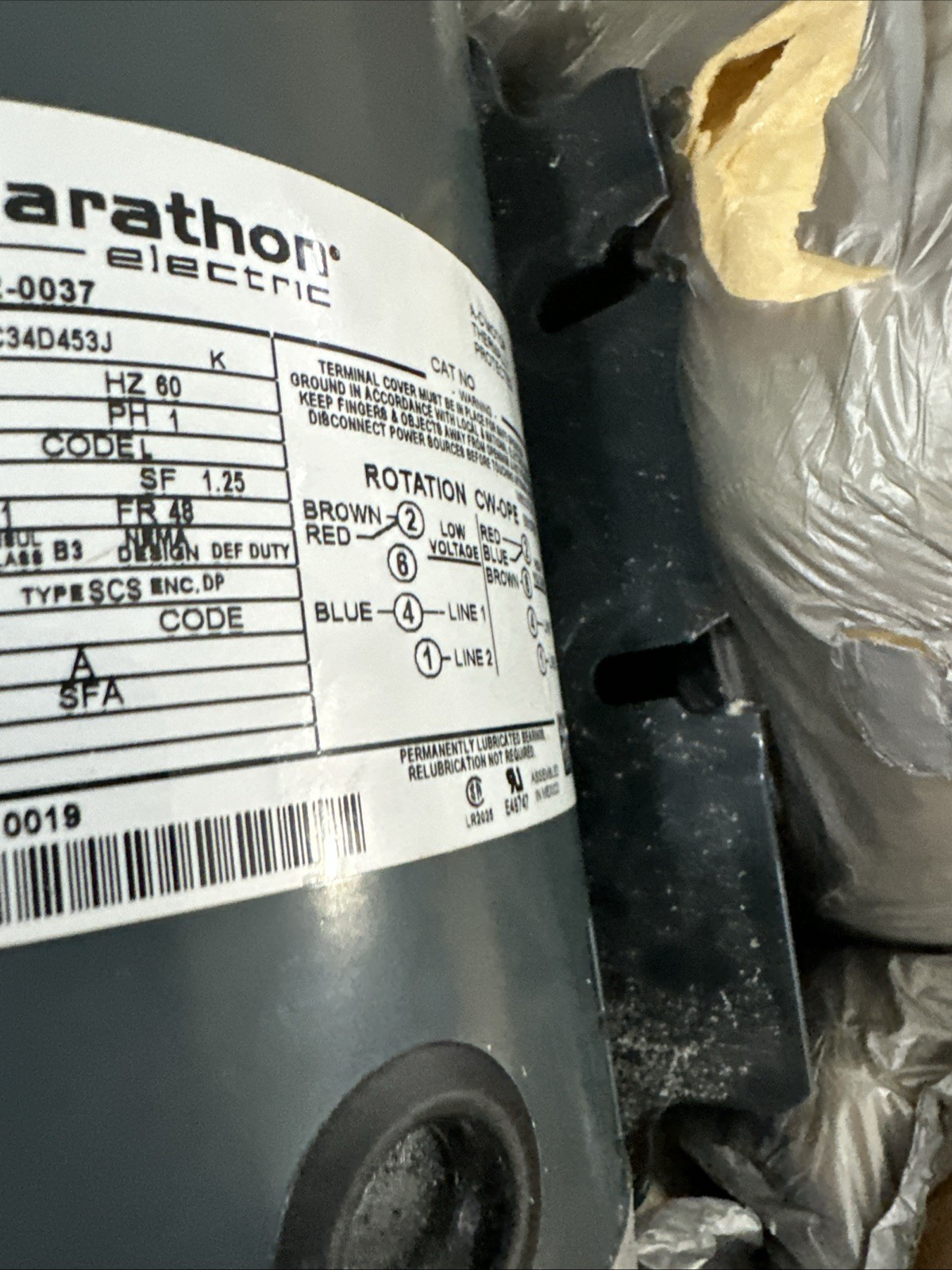 Handler 1/2 HP Dental Suction Motor New! P60U-01.