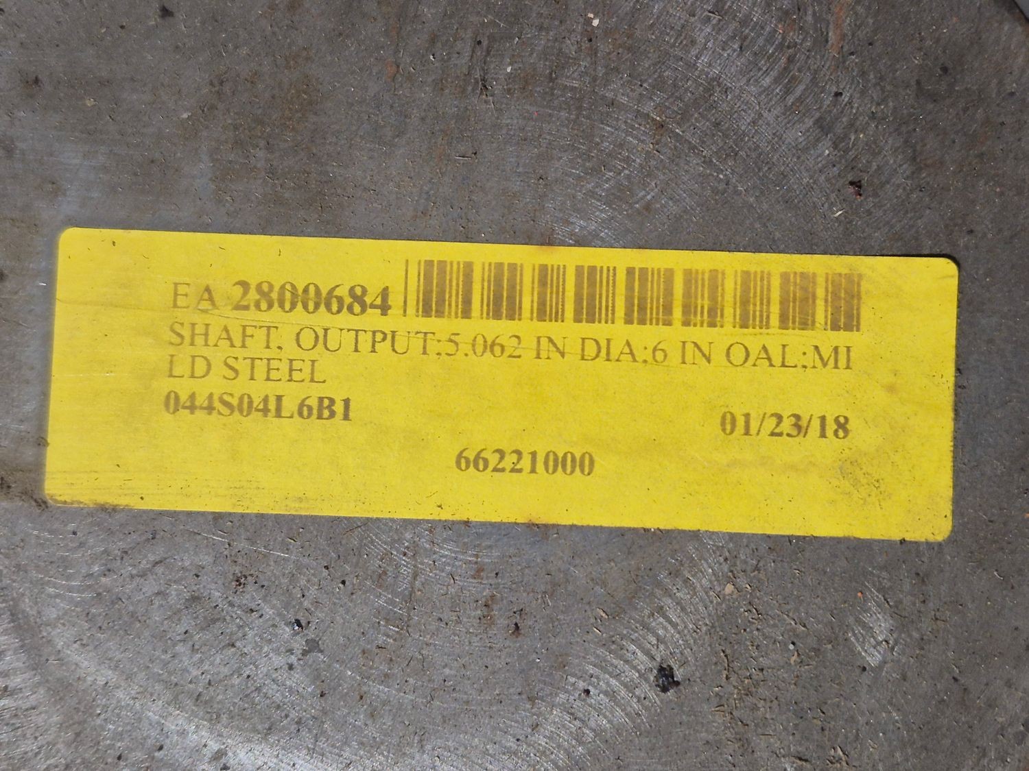 66221000 OUTPUT SHAFT 5″ DIA 6″ OAL MILD STEEL