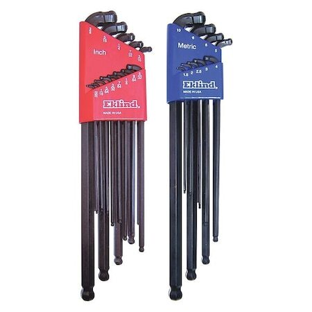 Eklind 17222 22 Piece Metric/Sae L-Shape Hex Key Set, 17222