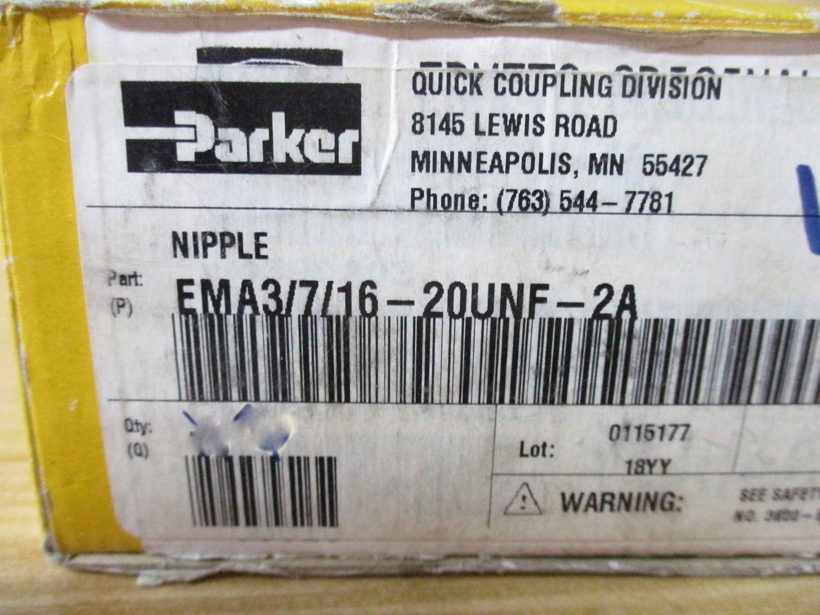 Parker EMA3/7/16UNFCF SensoControl Test Points EMA3/7/16-20UNF-2A (Pack of 4)