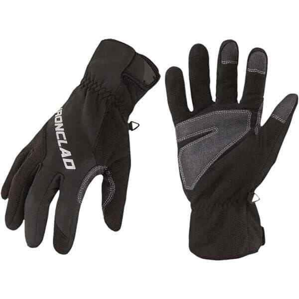 ironCLAD SMB2-03-M Work Gloves: Medium, Micro-Fleece, Black, Textured Grip