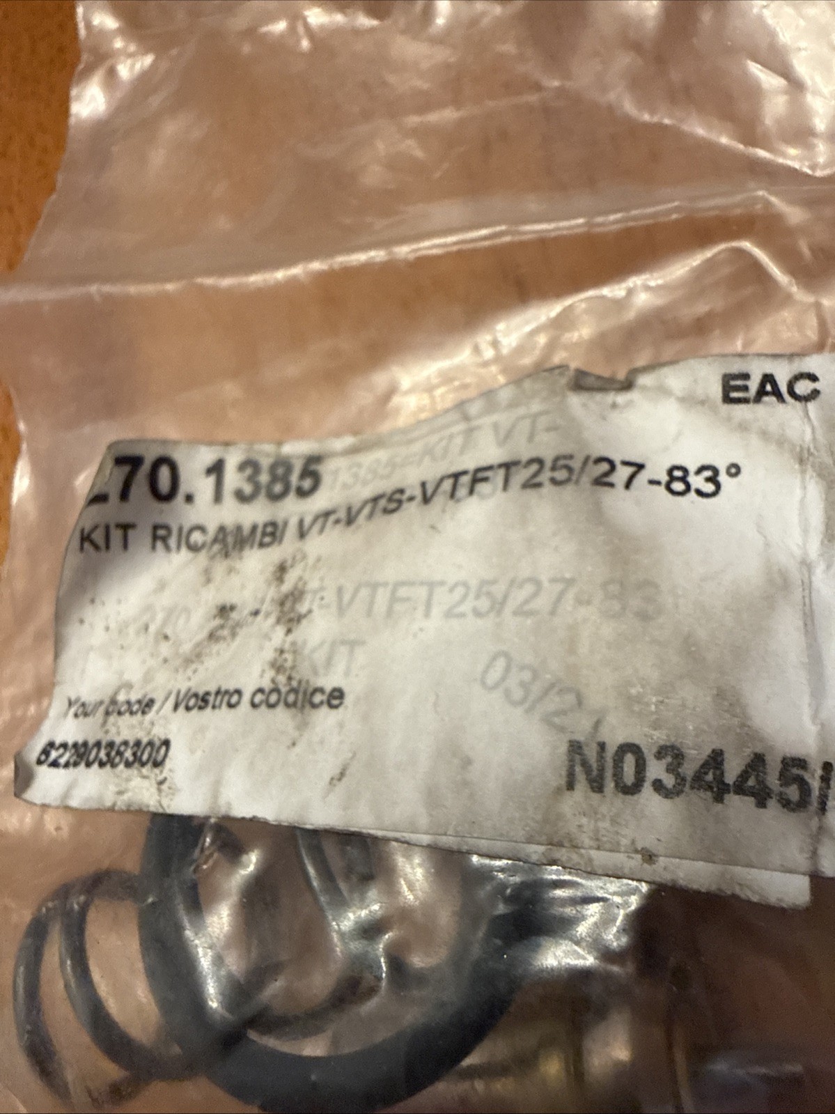 KIT RICAMBI 270.1385 NON OEM