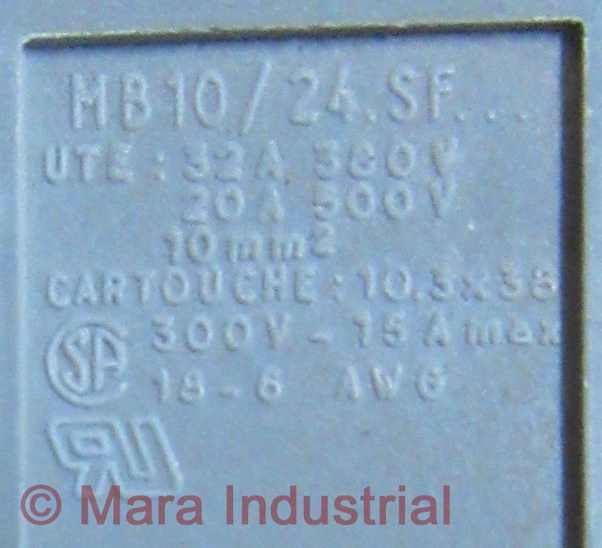 Entrelec ABB MB10/24.SF Fuse Block MB1024SF