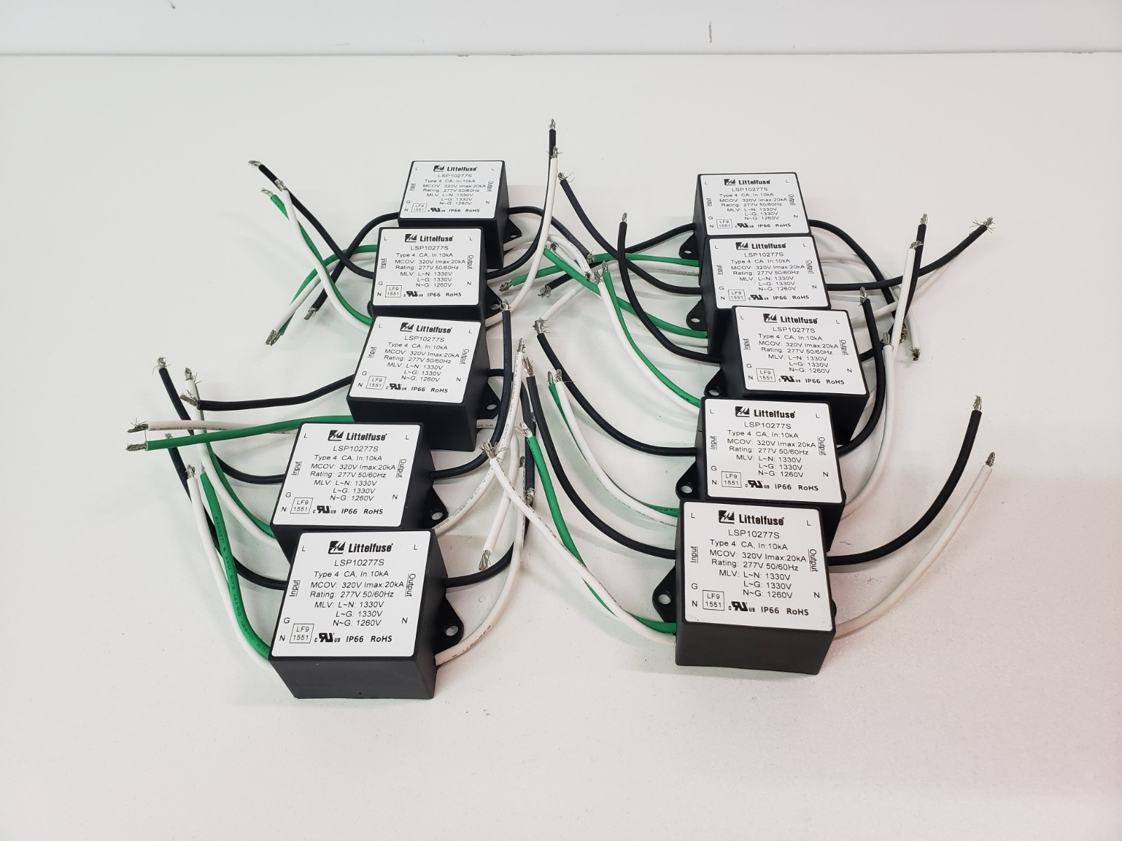 Lot of 10 – UNUSED – Littelfuse LSP10277S Lighting Surge Protector