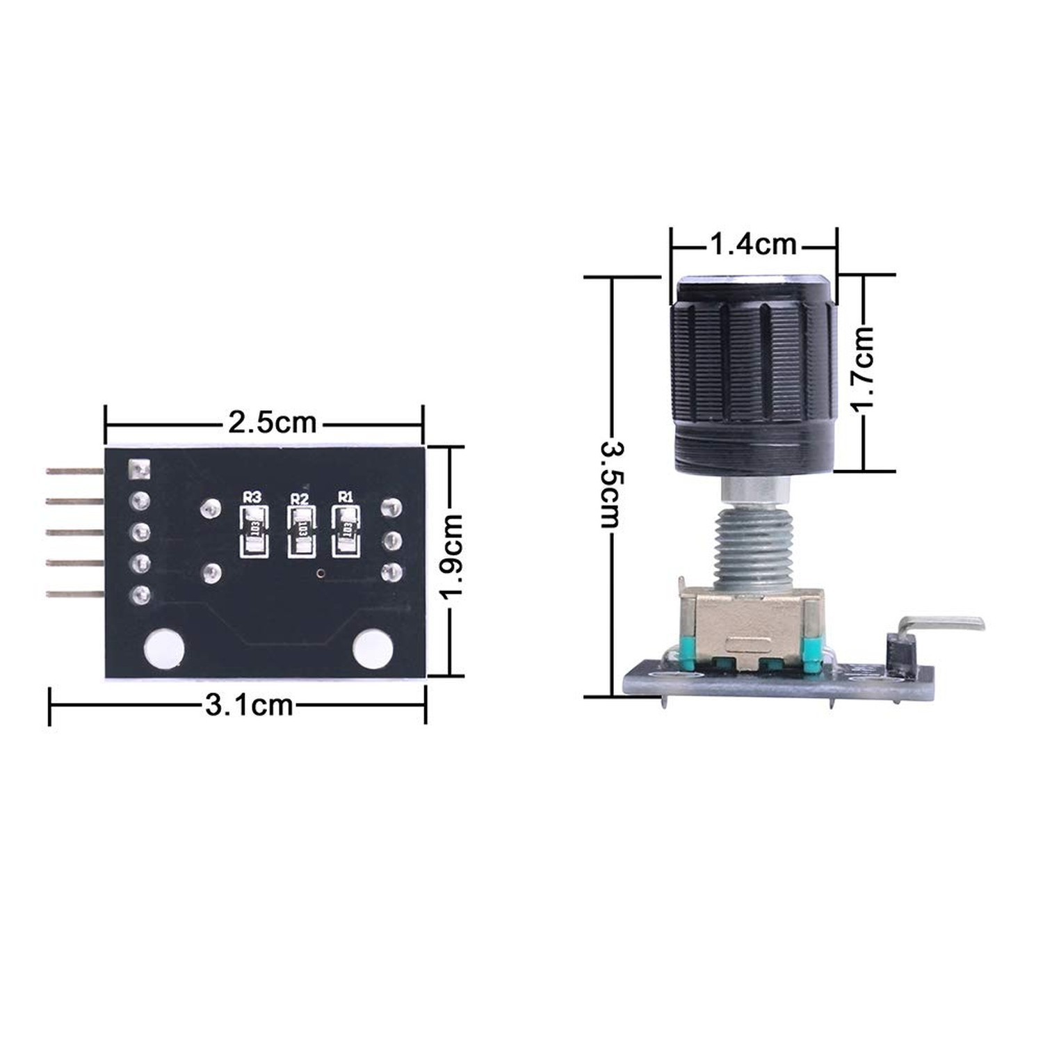 5pcs 360 Degree Rotary Encoder Module KY-040 Brick Sensor Development Board w…