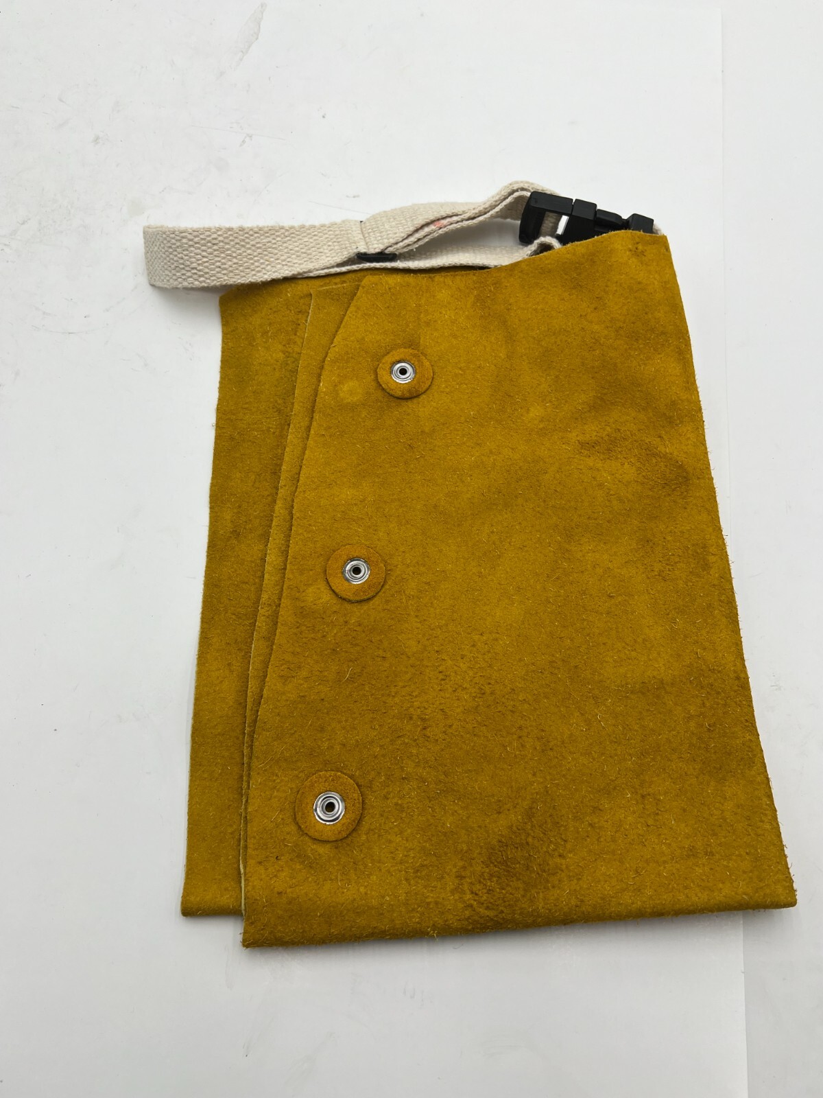 (QTY 2) Ironcat 7001/14 Welding Bib 14 in Yellow Leather Anodized Snap Closure