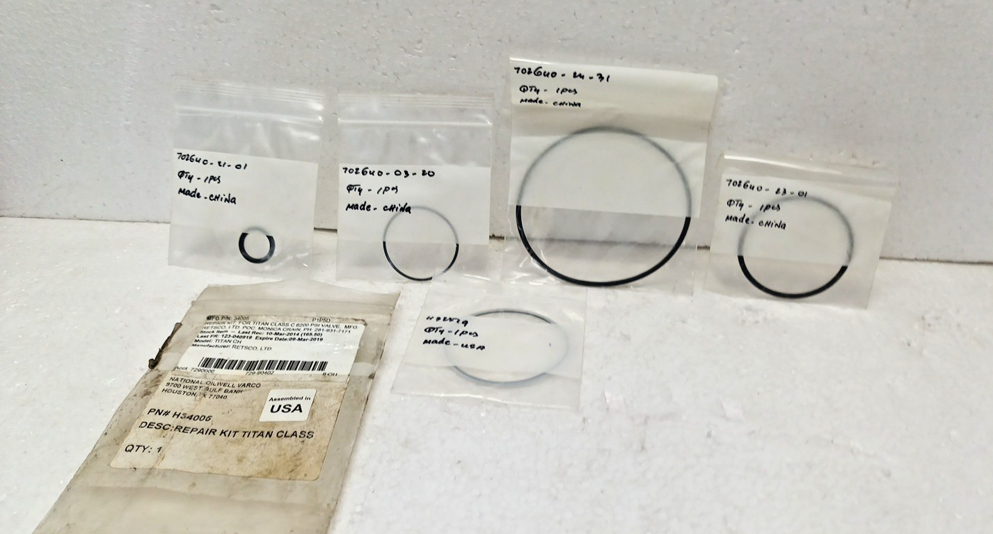 Titan H34005 Repair Kit Titan Class C 6200 PSI Valve Titan / Retsco