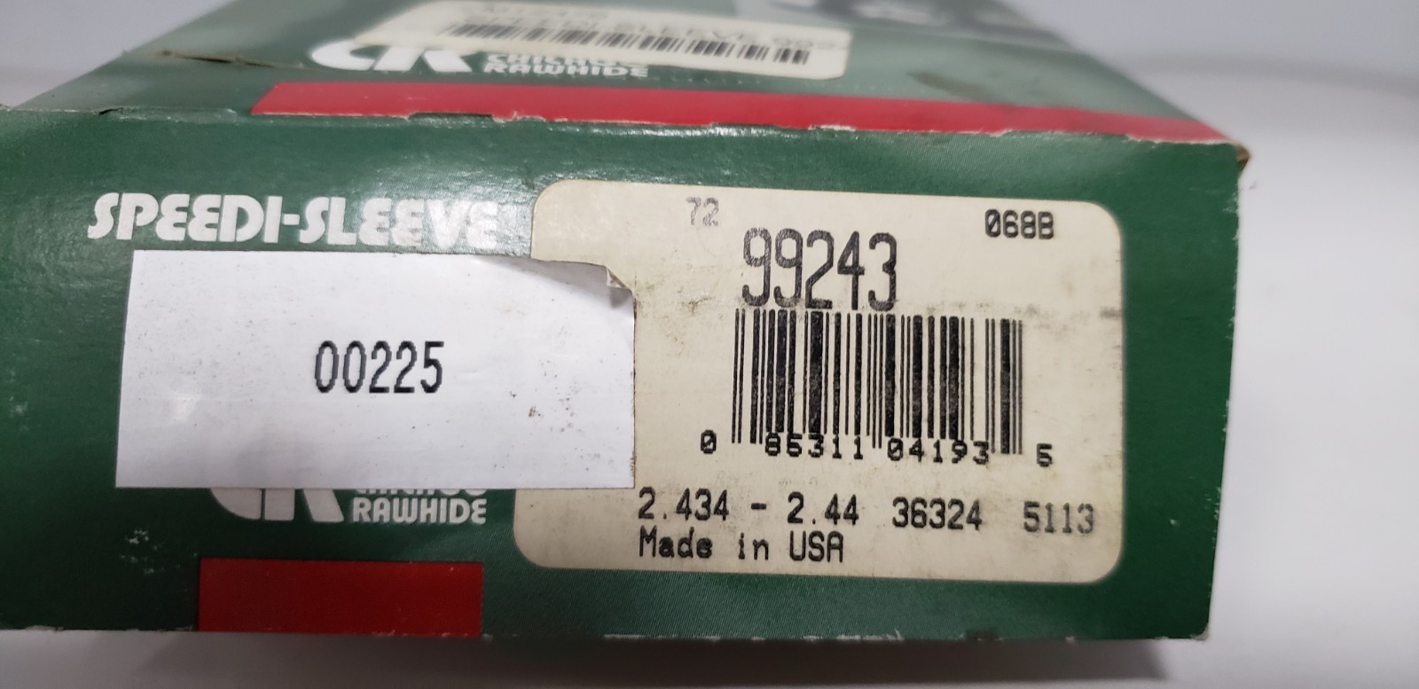 CHICAGO RAWHIDE 99243 SPEEDI SLEEVE SHAFT REPAIR SLEEVE, 2.434″ SHAFT DIA., NIB