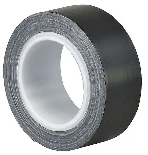 Tapecase Film Tape, Black, 5 yd L, 2 in