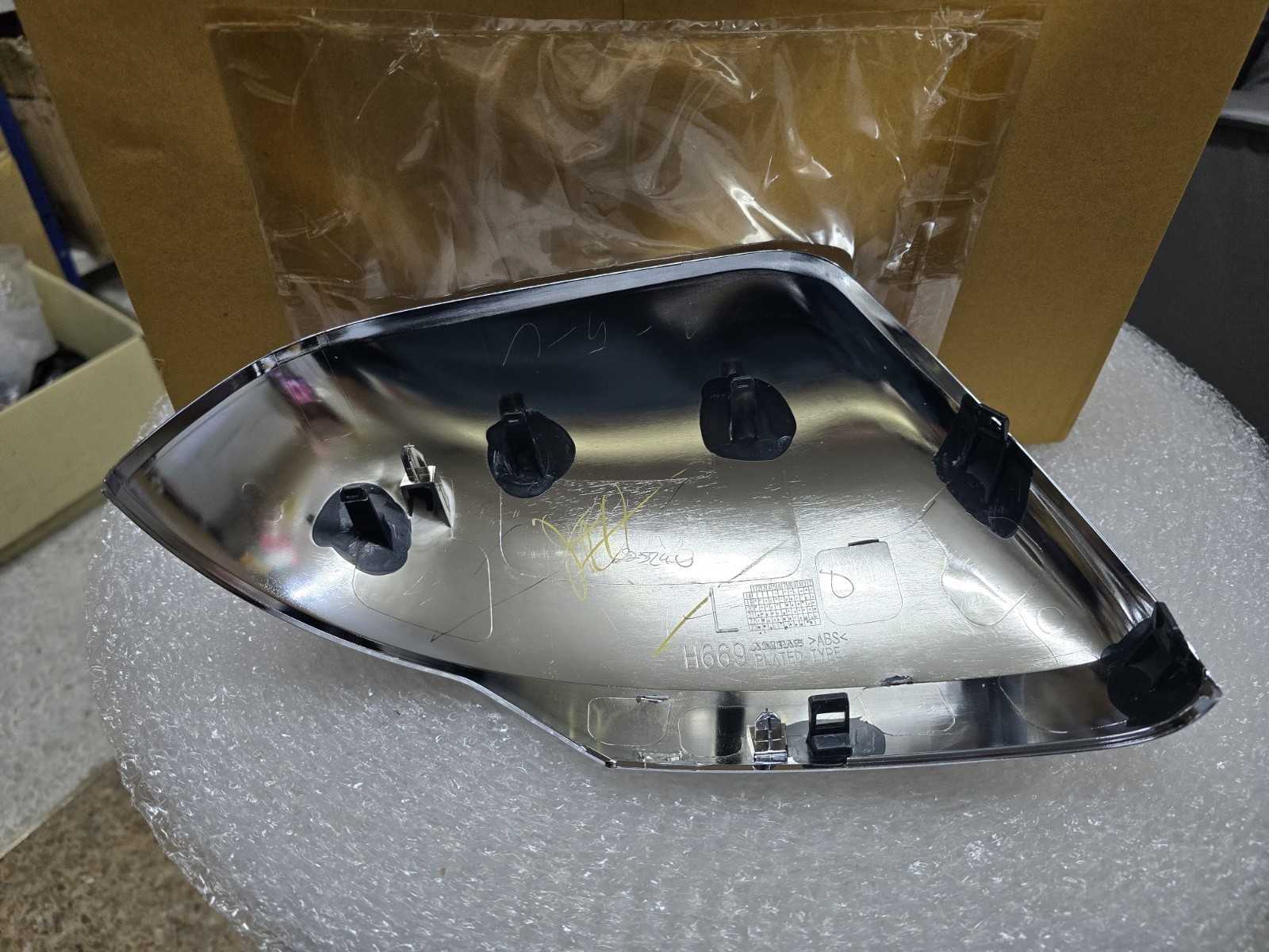 7632D715 LH SIDE CHROME WING MIRROR COVER FOR MITSUBISHI PAJERO SPORT