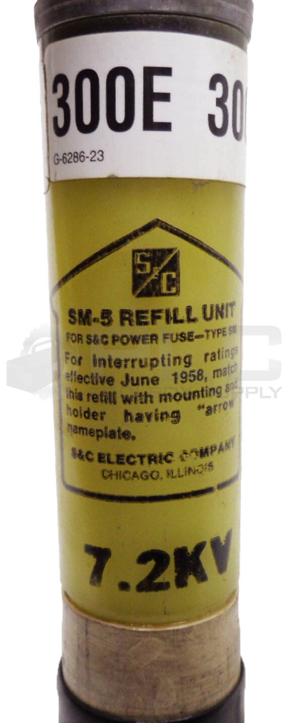 S&C ELECTRIC CO 131500R4 SM-5 FUSE REFILL UNIT 7.2KV AMP 300E TCC 153-4 2-93