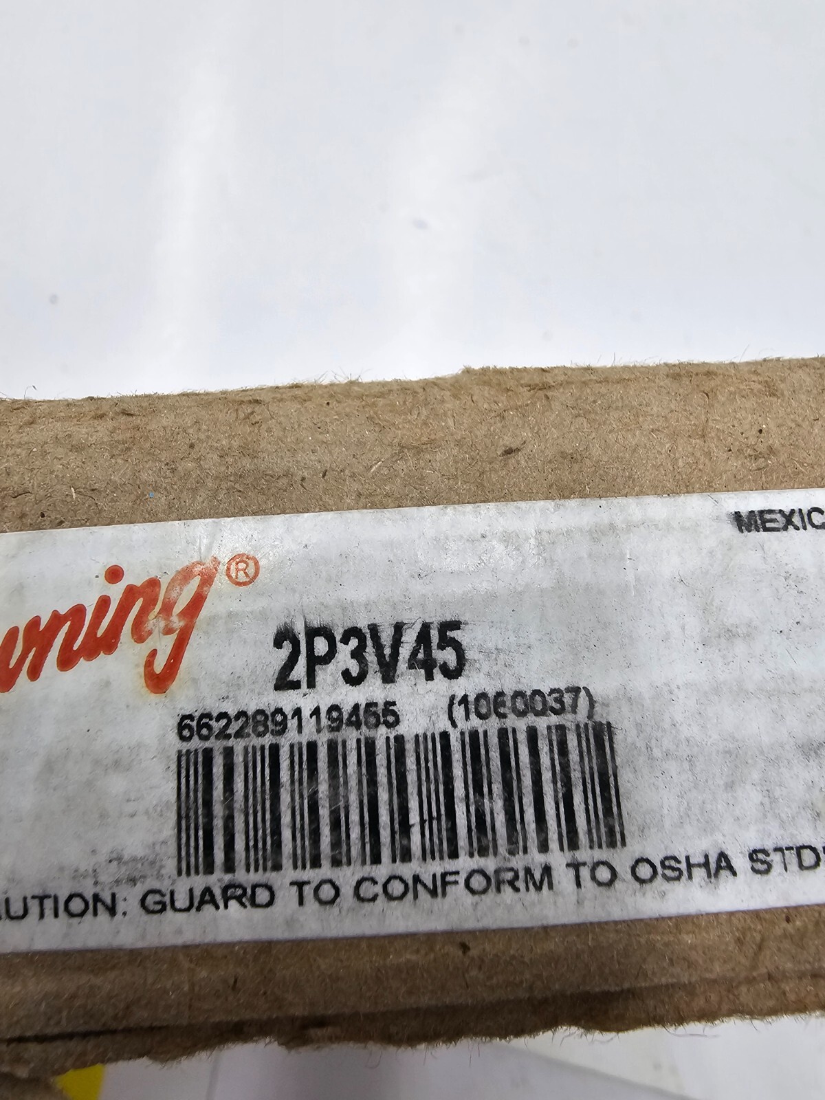 Browning 2P3V45 V-Belt Pulley, 2 Groove, Cast Iron Material