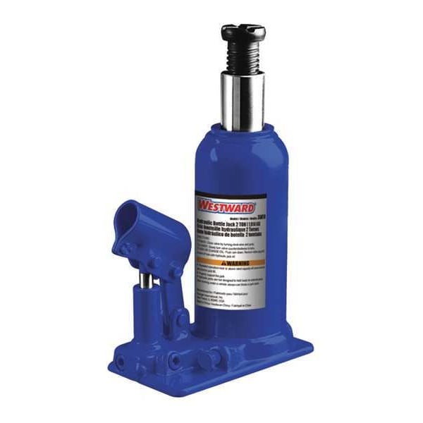 Westward Bottle Jack Hydraulic 5 Ton Steel Manual Lift 7 7/8 to 15 1/2 Inch
