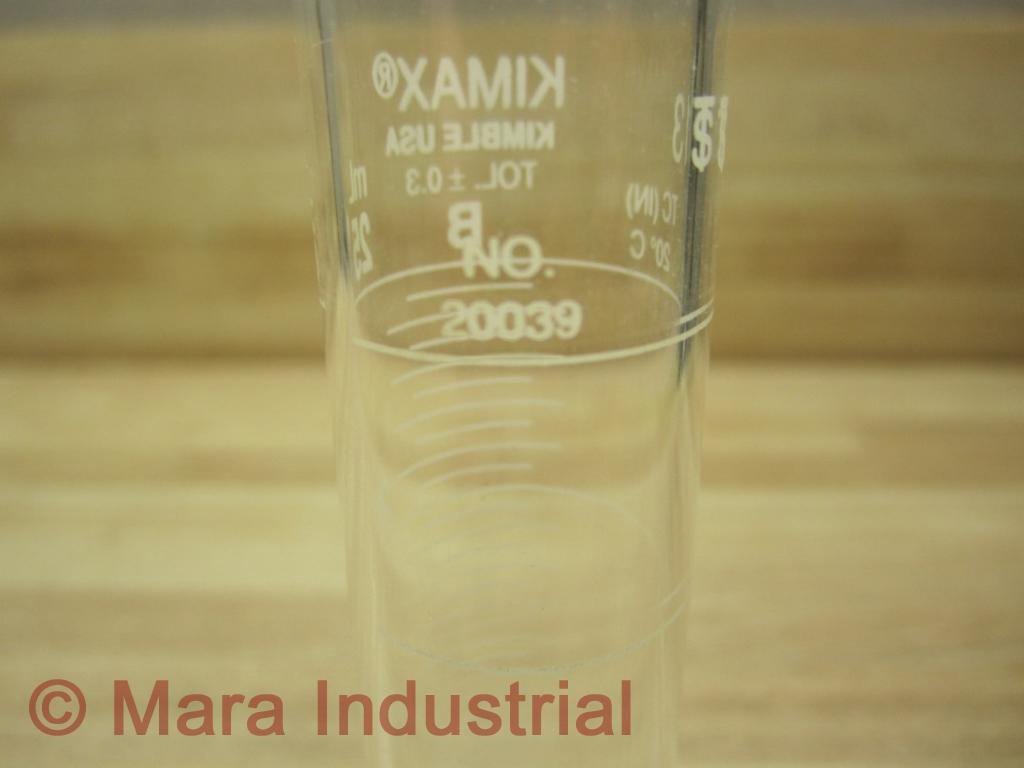 Kimble 20039-25 KIMAX 25mL Glass Mixing Cylinder 2003925 W/O Stopper