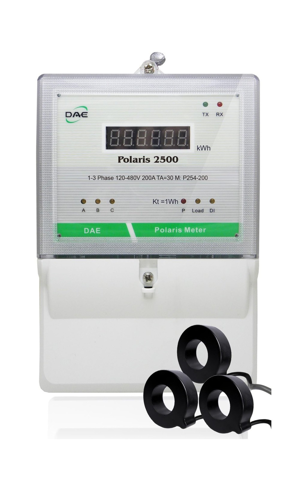 DAE P254-200-S KIT, UL CTEP kWh Smart Submeter, 3 Phase, 200A, 120-480V, 3 CT…