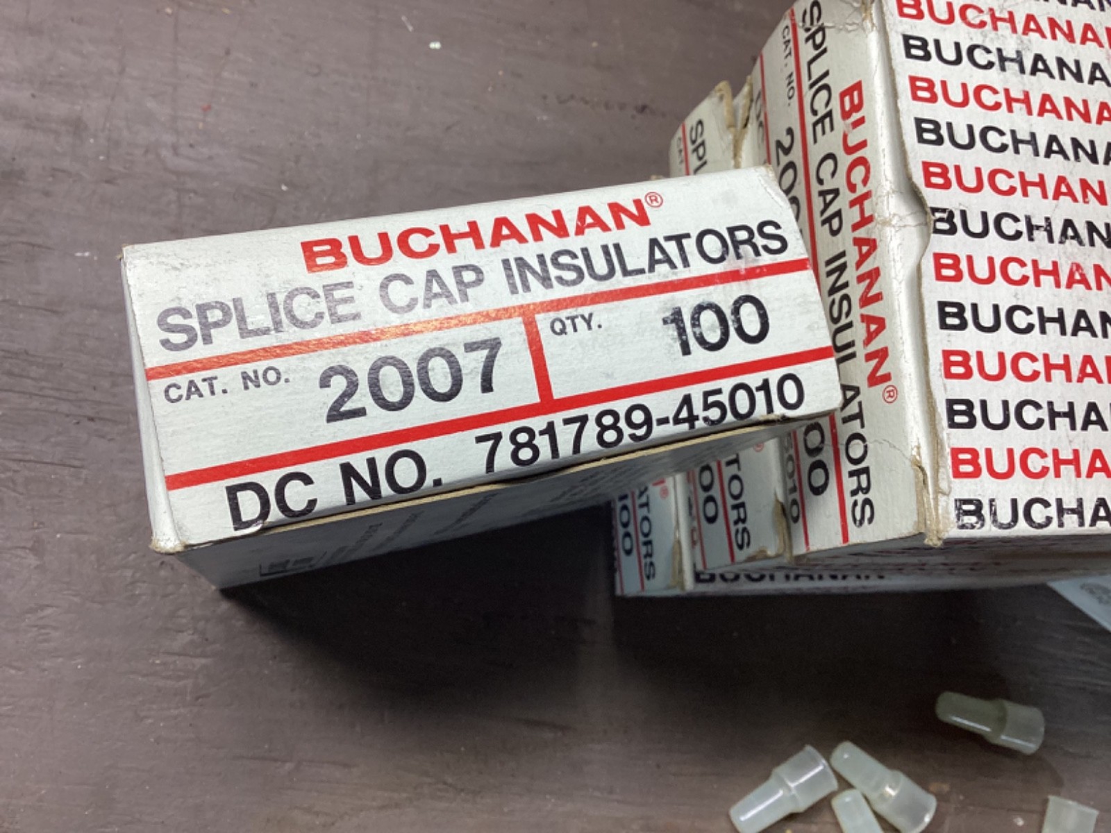 Buchanan Splice Cap Insulators Cat # 2007 QTY 500 (5 Boxes of 100) NEW