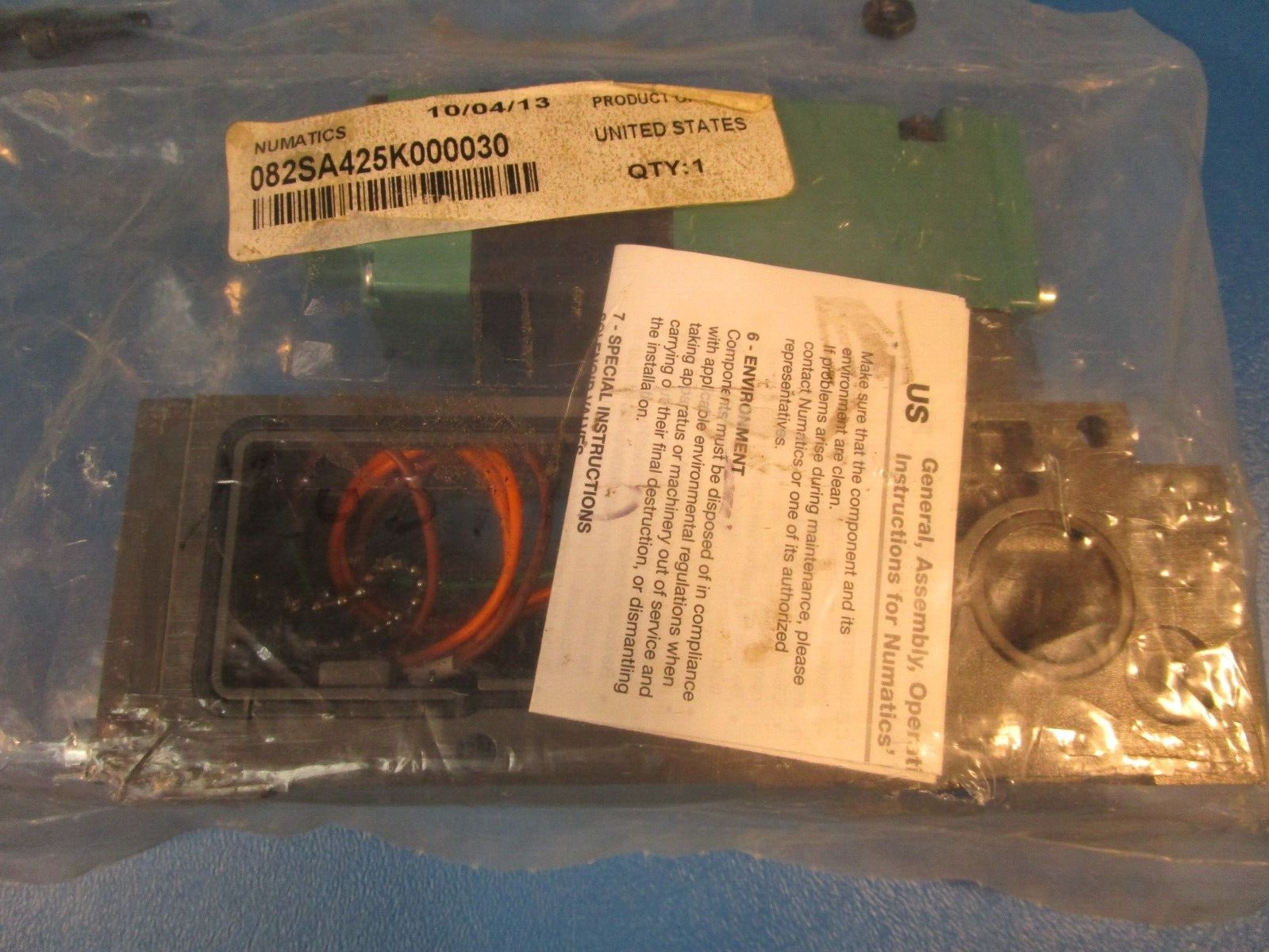 NUMATICS 082SA425K000030, Single Solenoid Valve, 1/4″ PORTS, 2-POSITION 4-WAY