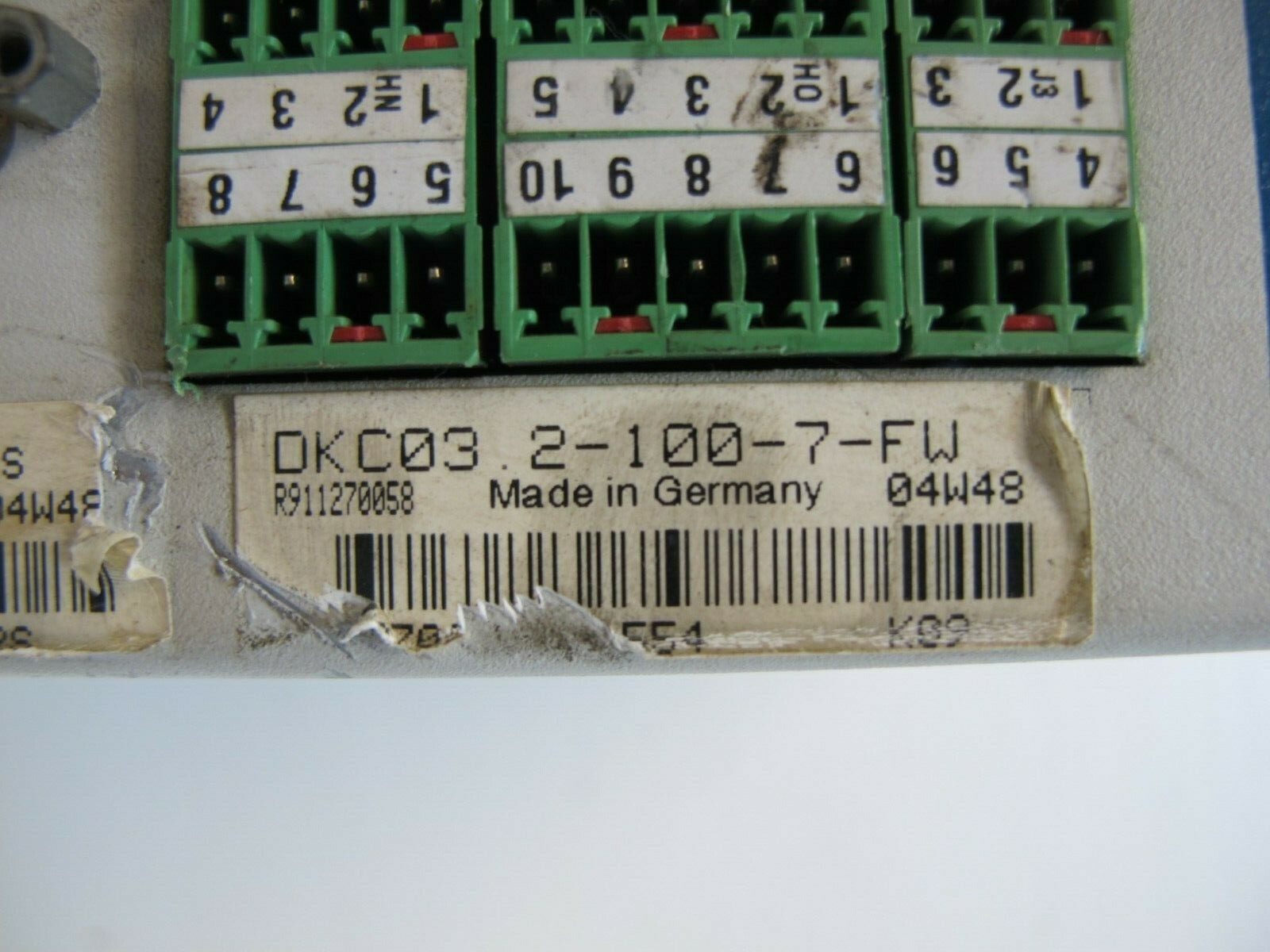 Indramat DKC03.2-100-7-FW AC Servo Controller ECODRIVE FWA-ECODR2-PDP-03VRS-MS A