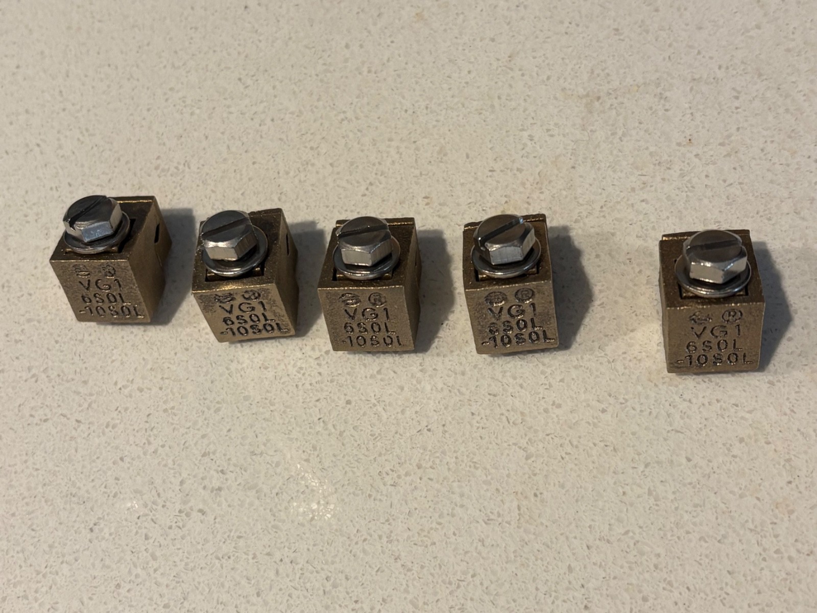 Burndy VG1 VISEIT Vice Clamp #10090342 Copper Alloy Connector #6-#10 Sol 5-PACK