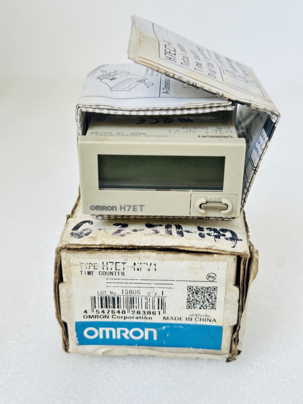 NEW OMRON Type H7ET-NFV1 Time Counter Module 1360S Omron H7ET 110V 60Hz
