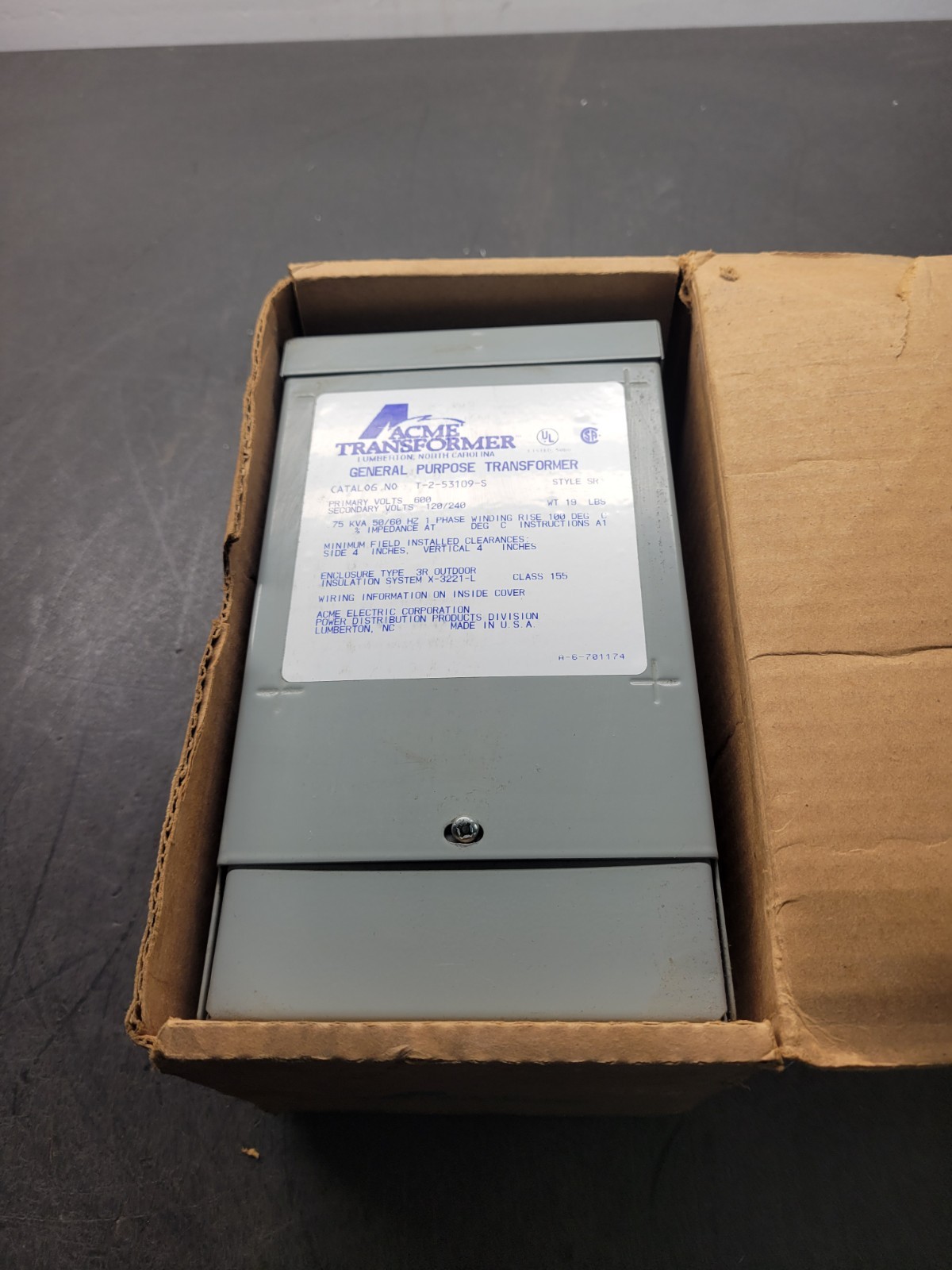 Acme Industrial Control Transformer #T-2-53109-S.