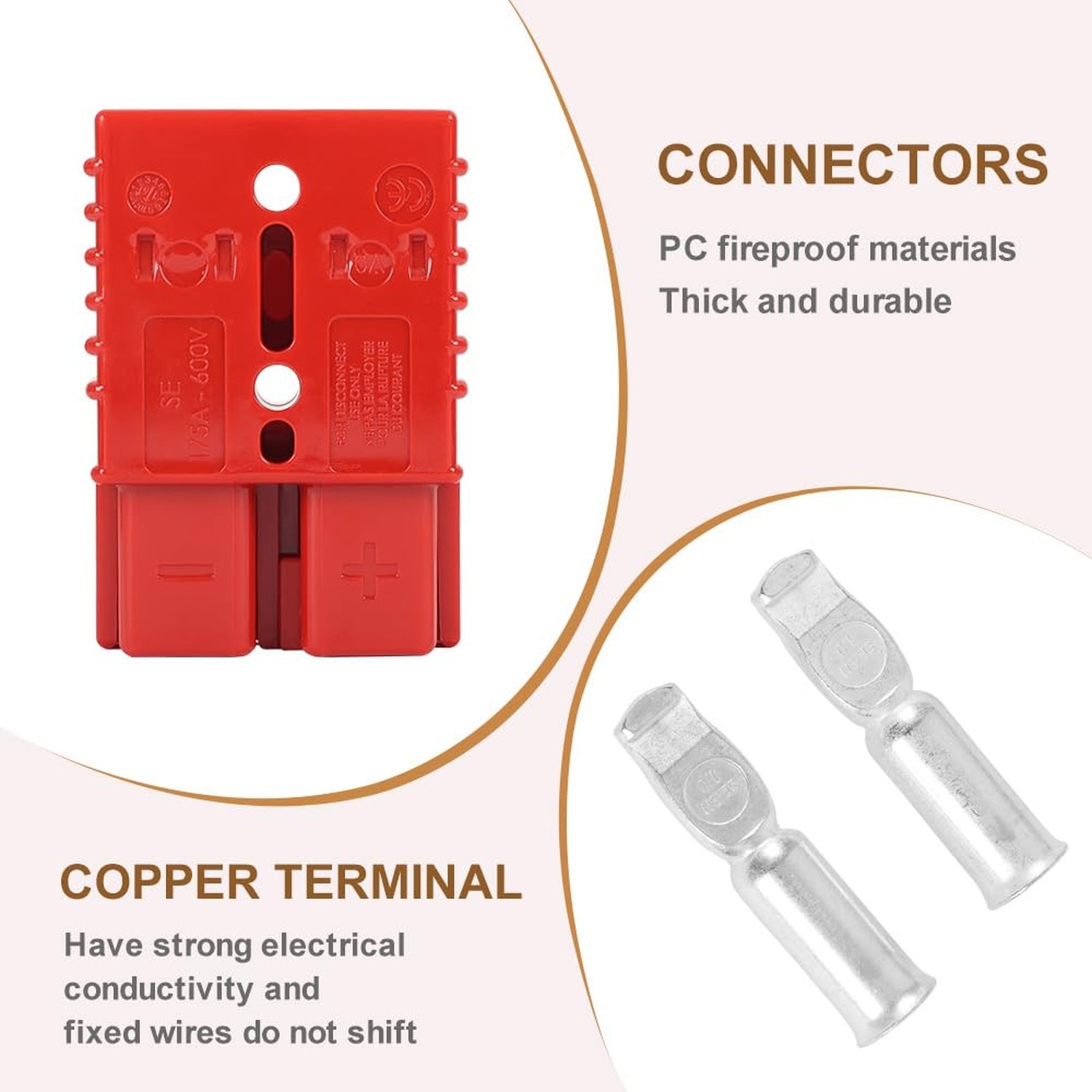 350 Amp 600 V Battery Quick Connector 350A Battery Power Connector (350A 4PC …