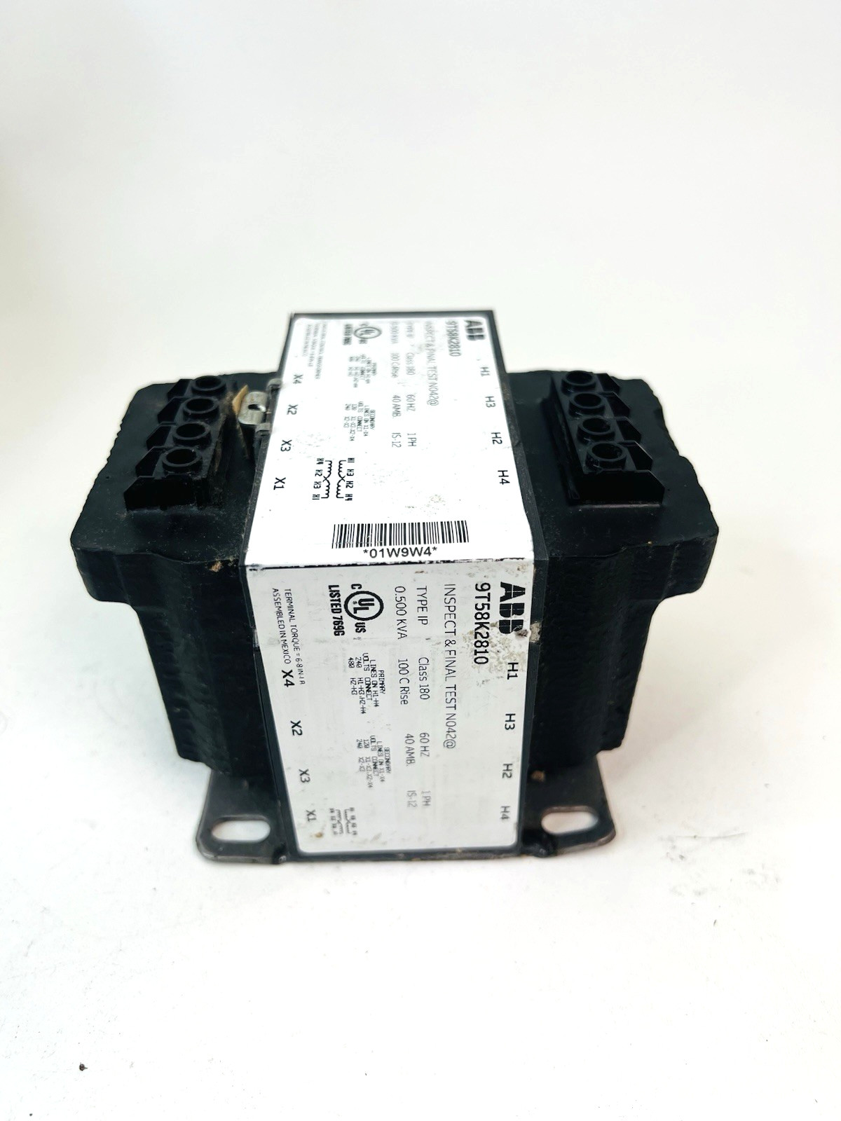 ABB 9T58K2810 Low Voltage Dry Type Transformer 1 Phase