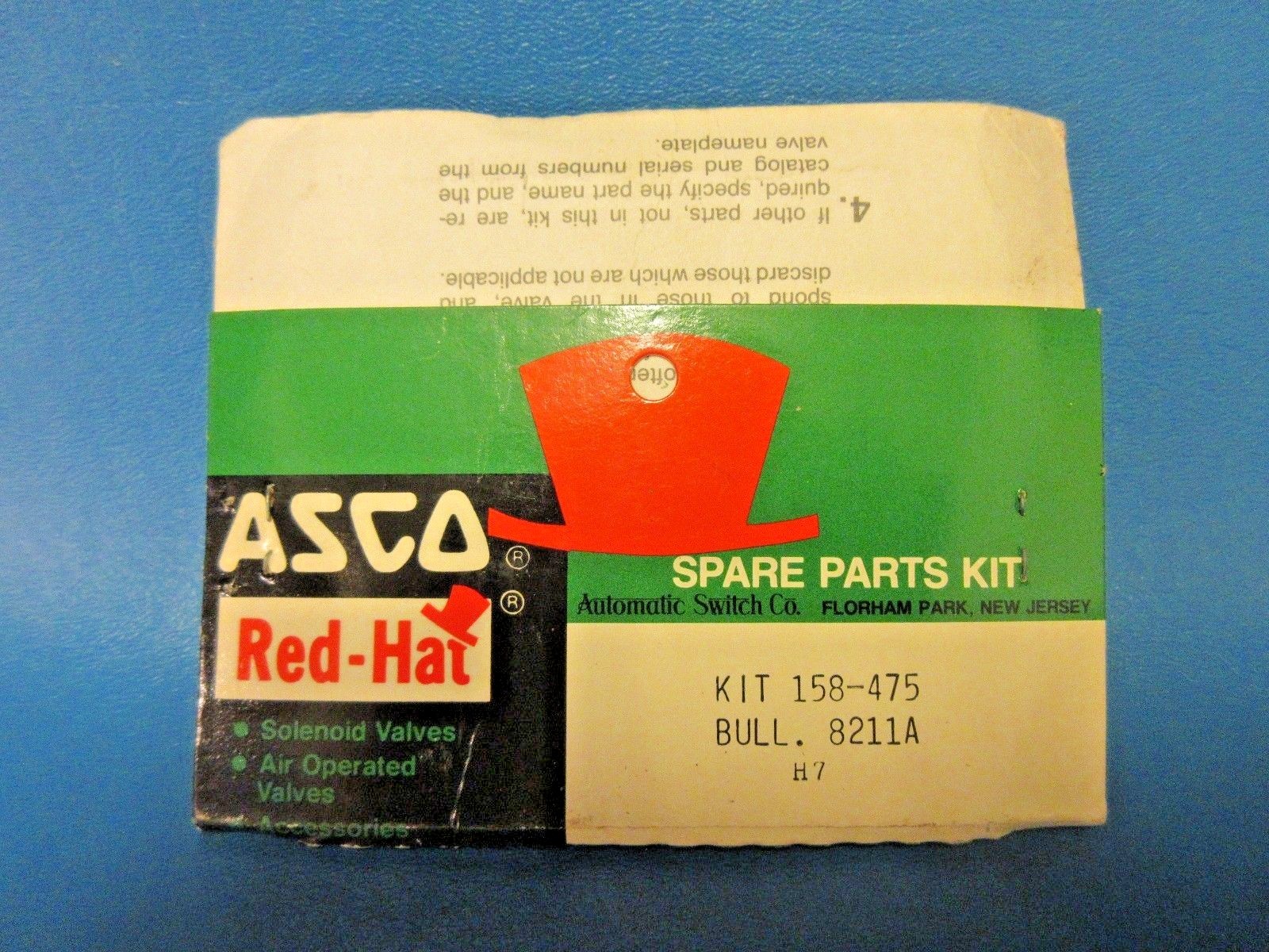 ASCO 158-475 Rebuild Repair Service Spare Parts Kit (Bulletin 8211A)